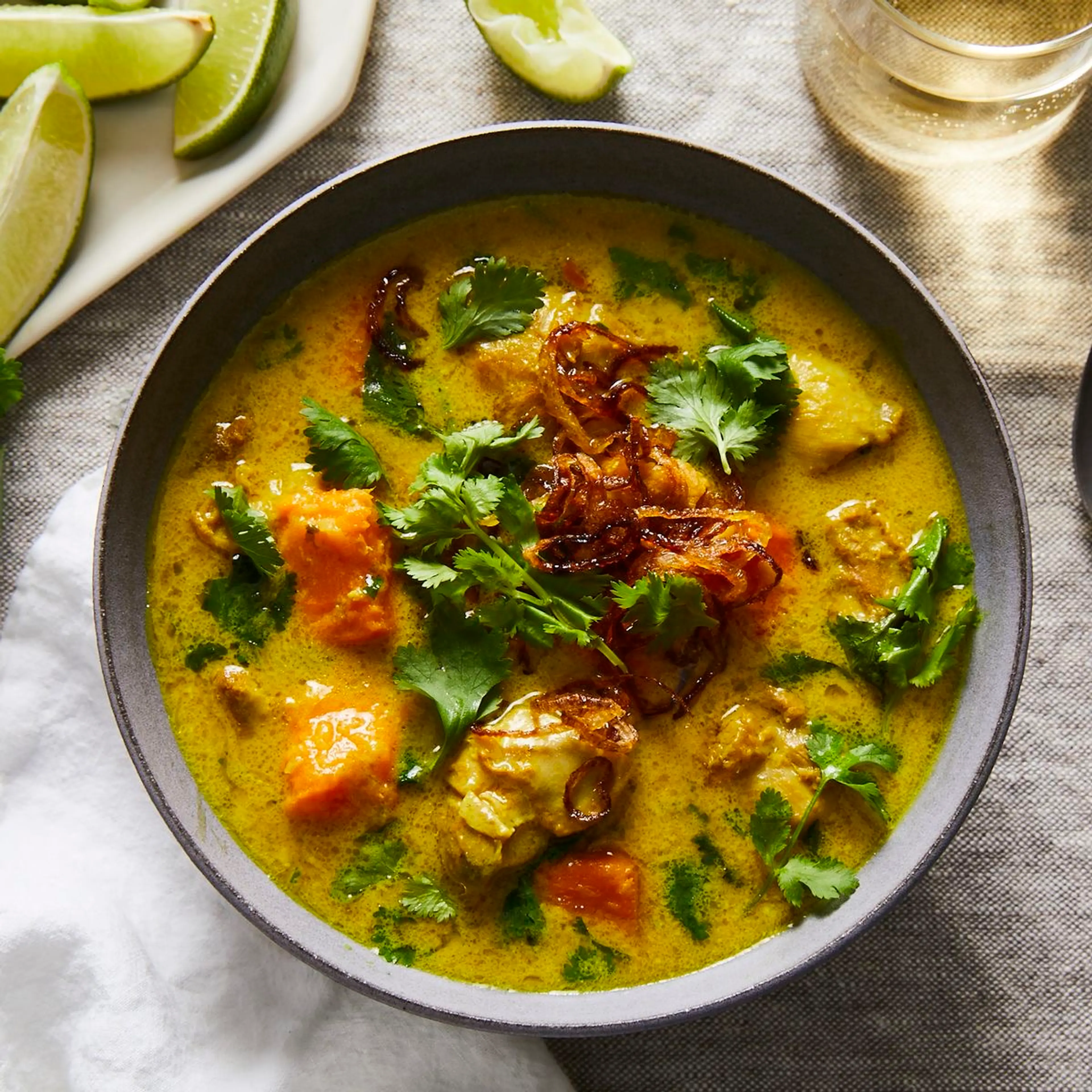 Burmese Chicken Braised in Coconut Milk & Turmeric with Swee