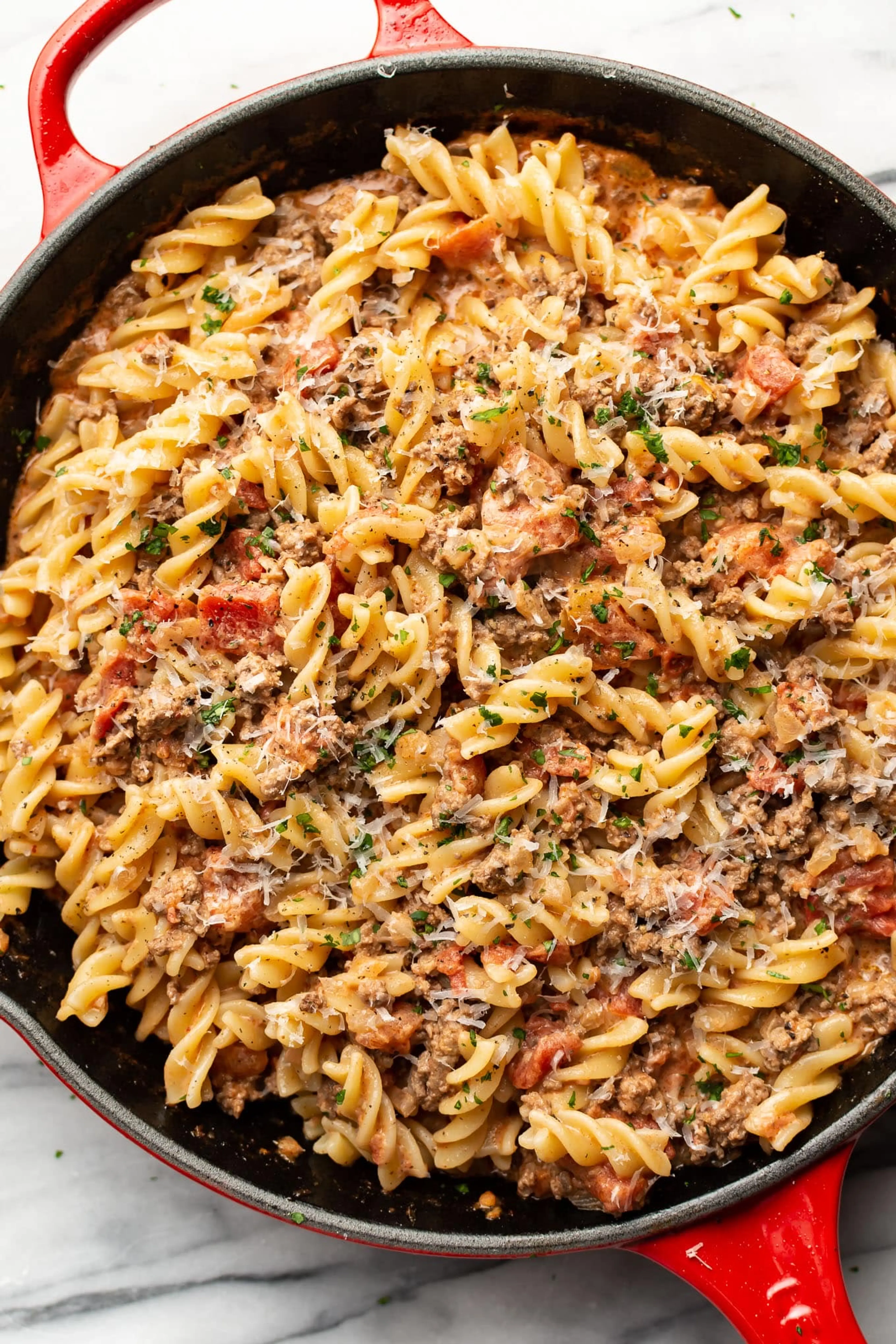 Easy Creamy Ground Beef Pasta