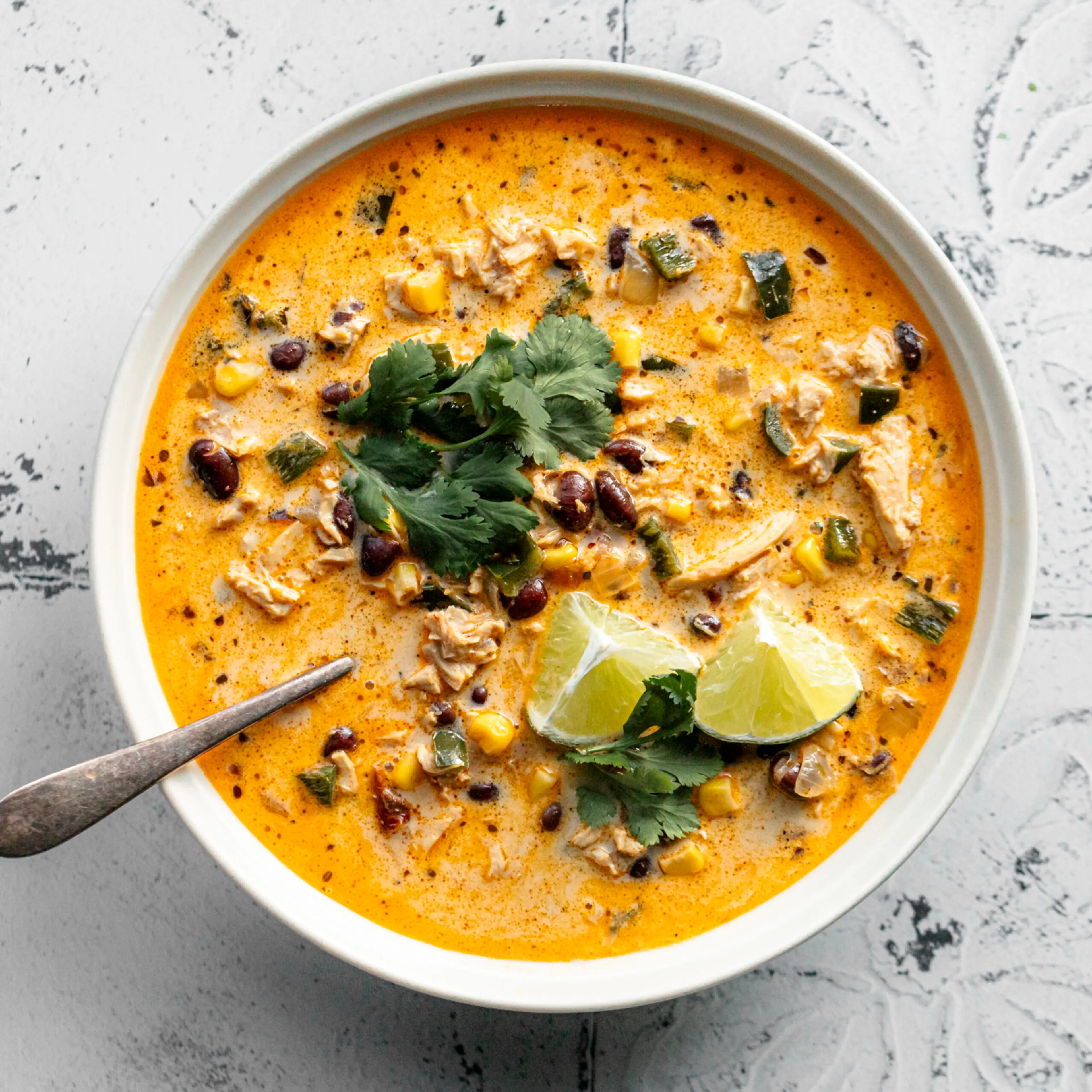 Easy Chicken, Poblano, and Black Bean Soup (Small Batch)