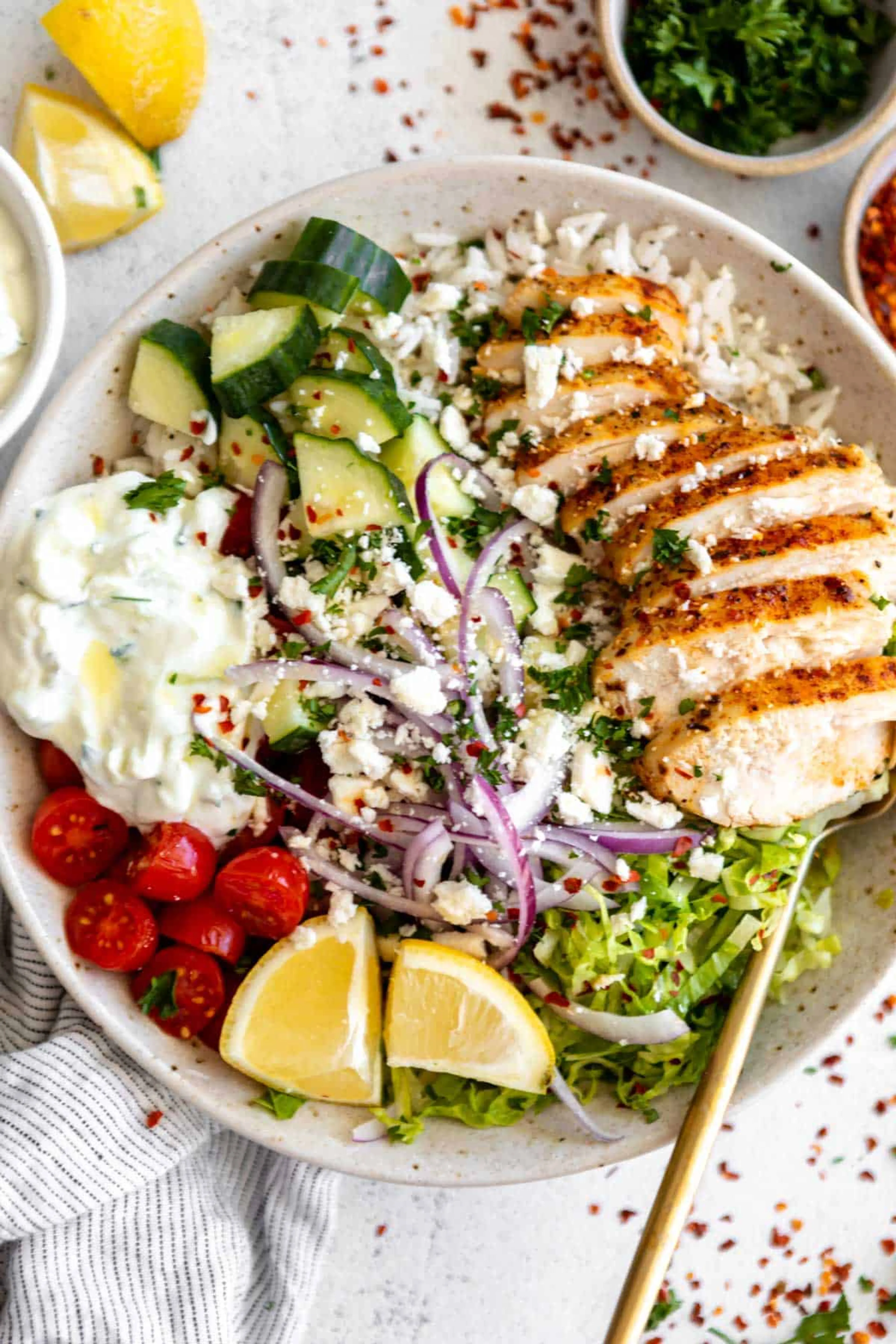 Greek Chicken Bowls