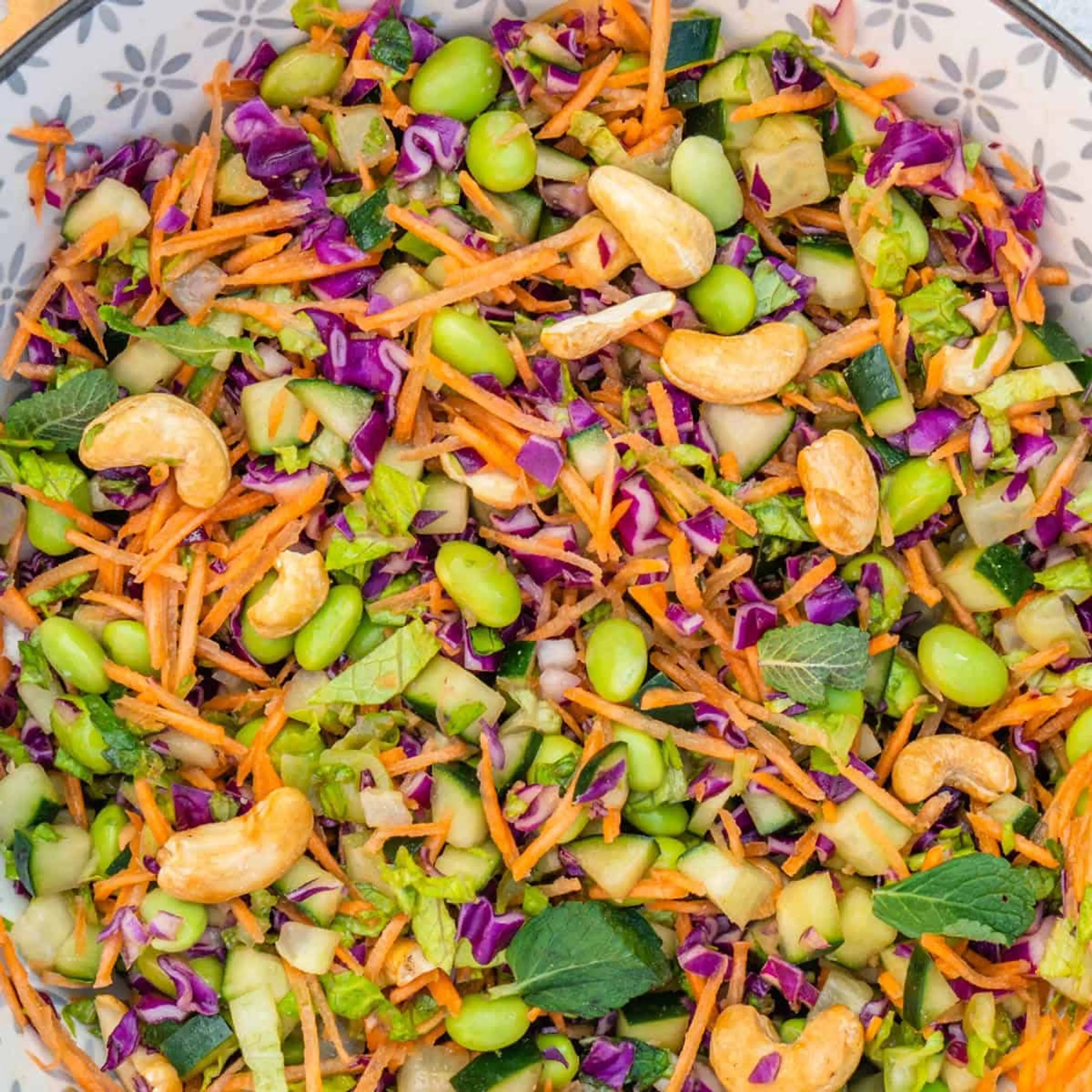 Chopped Asian Salad (Miso Dressing)