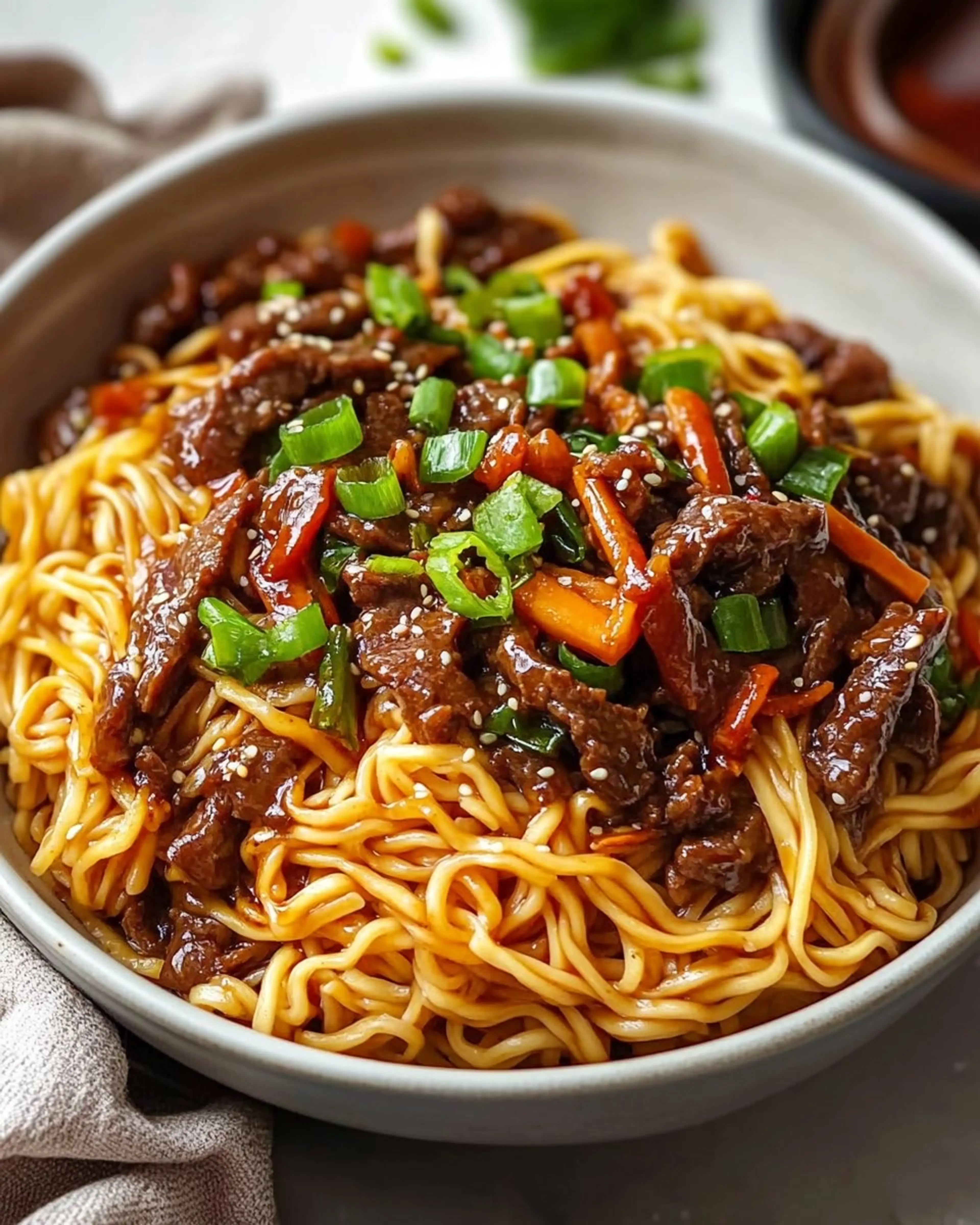 Sticky Beef Noodles