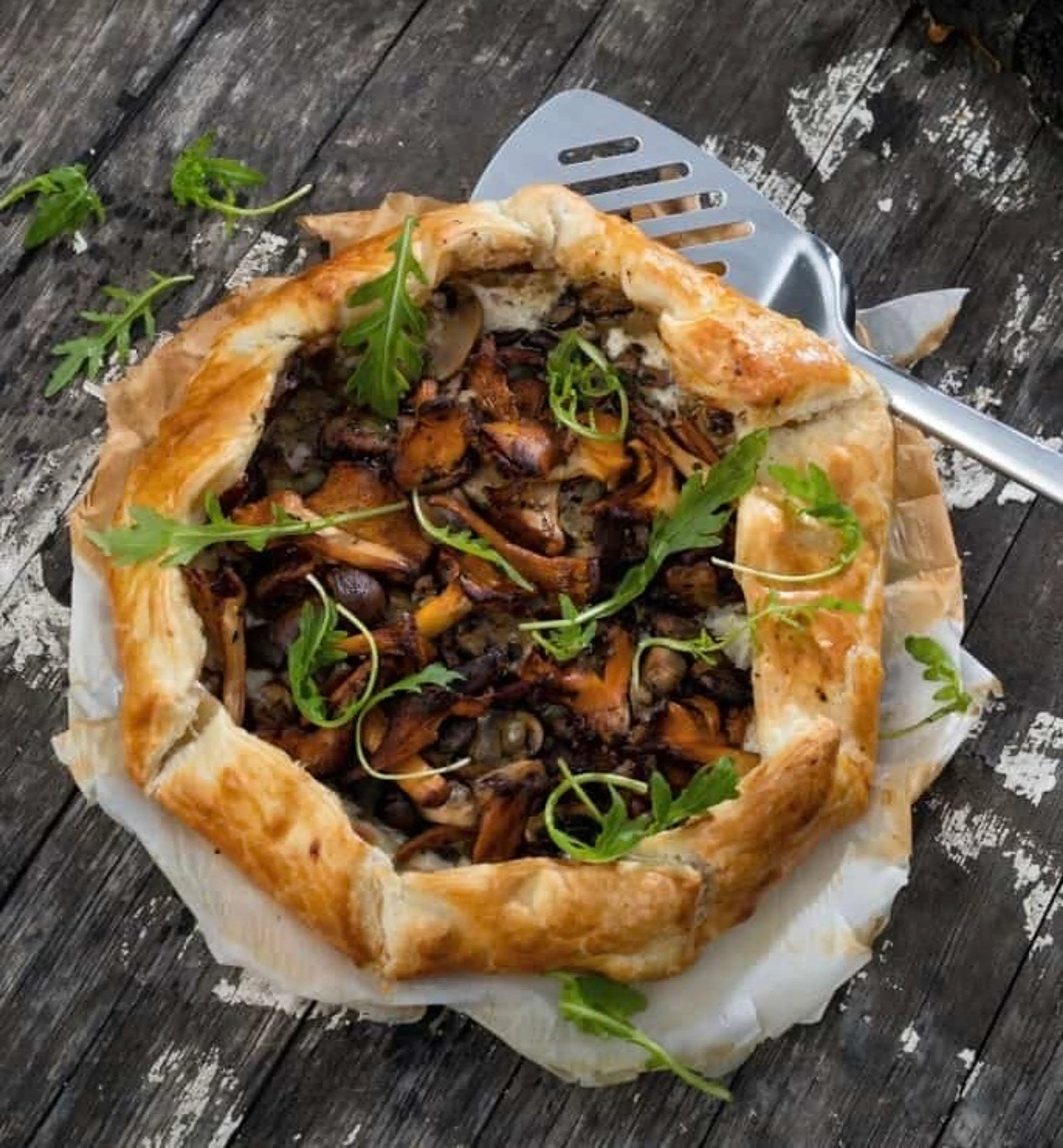 Pompoen En Champignon Galette Met Pesto