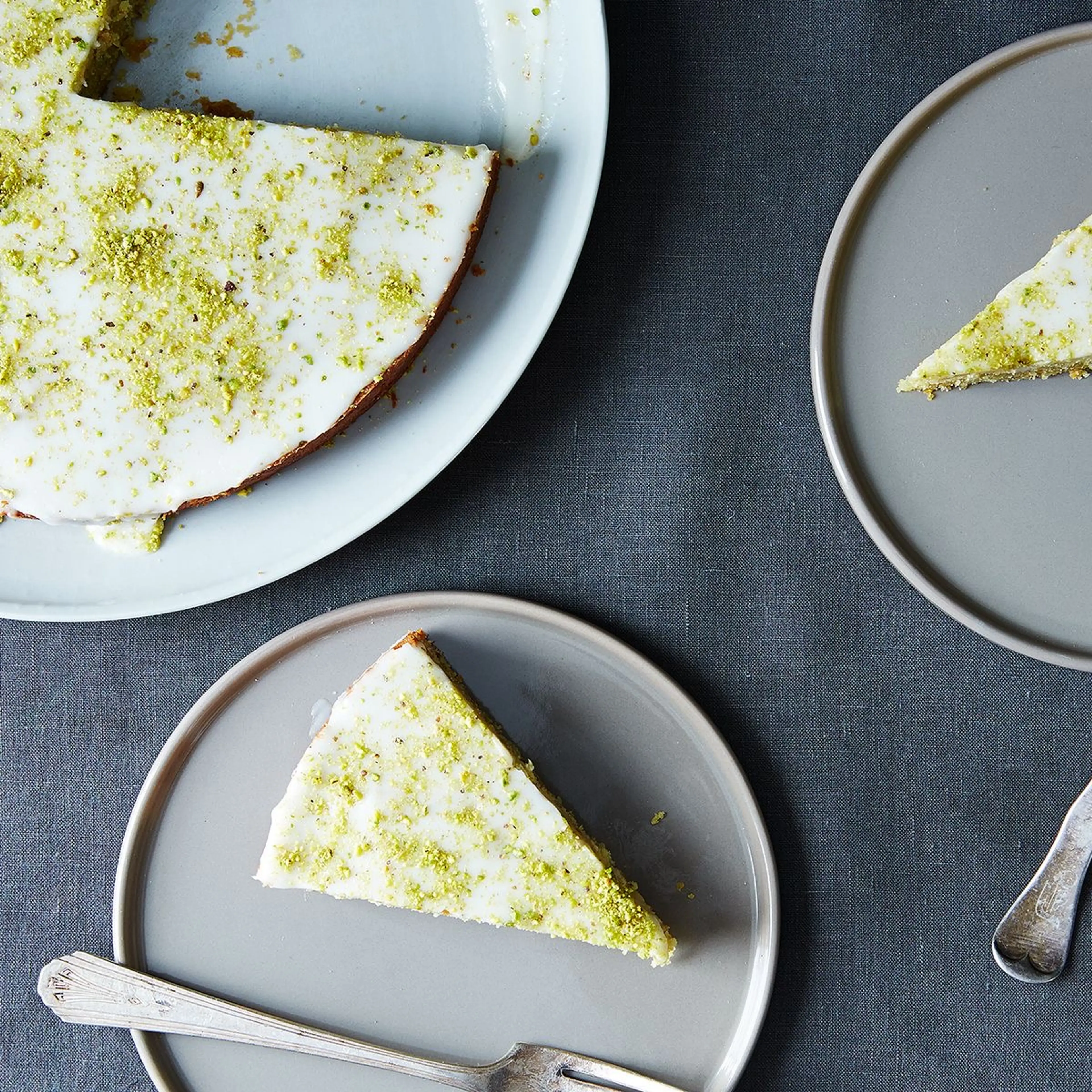 Pistachio Cake with Lemon, Cardamom, and Rose Water