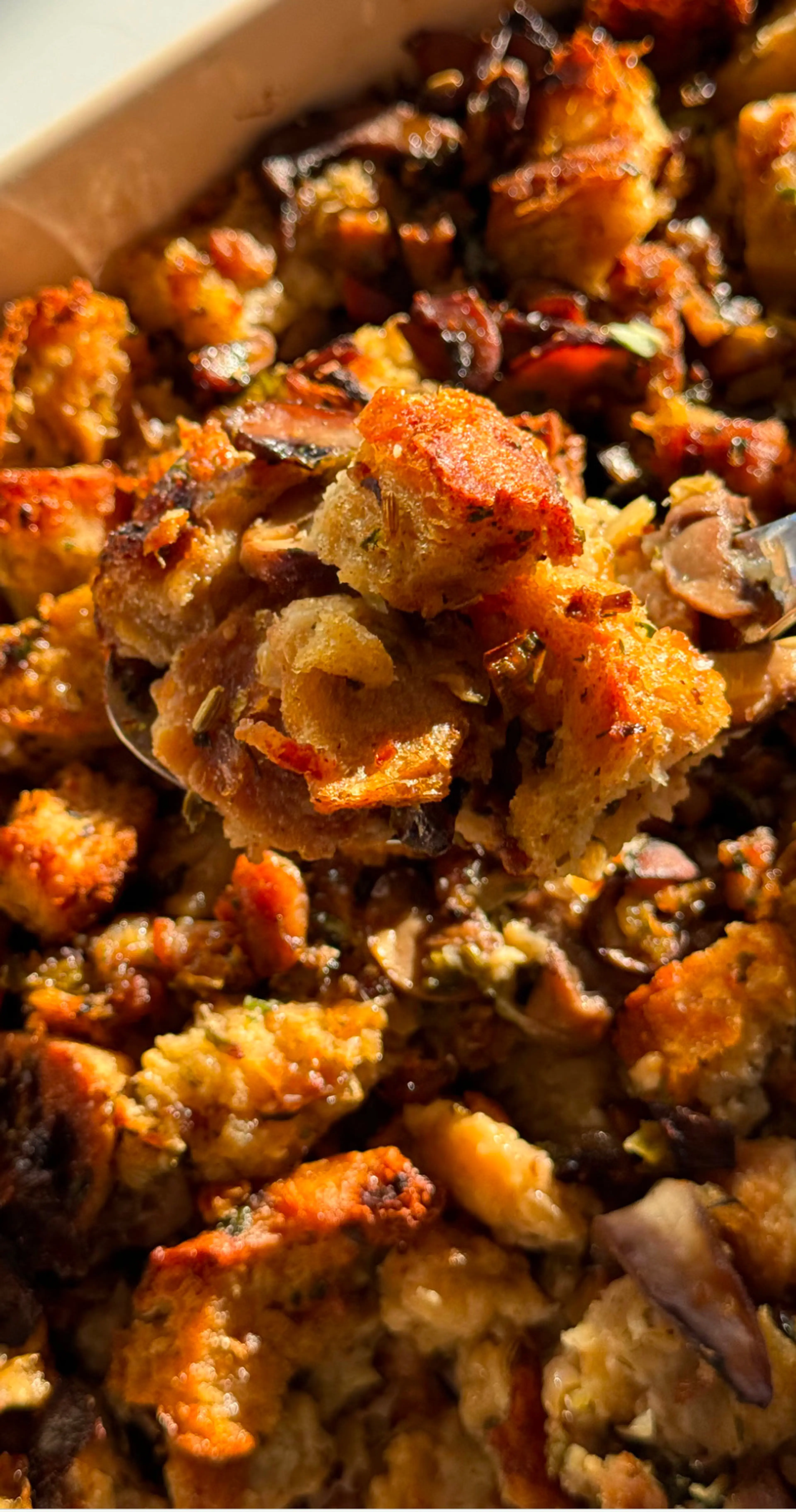 Roasted Garlic, Mushroom, and Sausage Stuffing