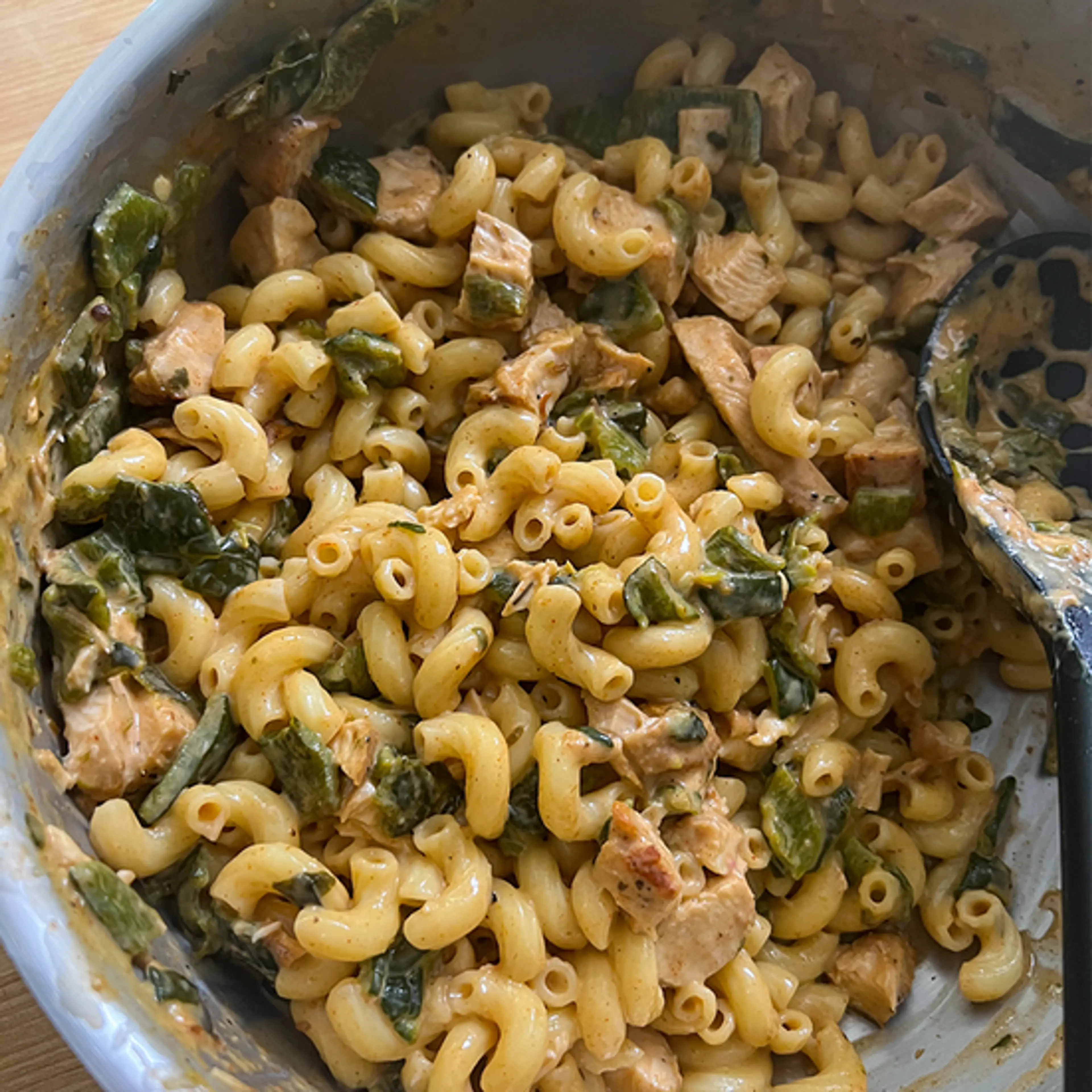 Green Chile Chicken White Cheddar Mac & Cheese