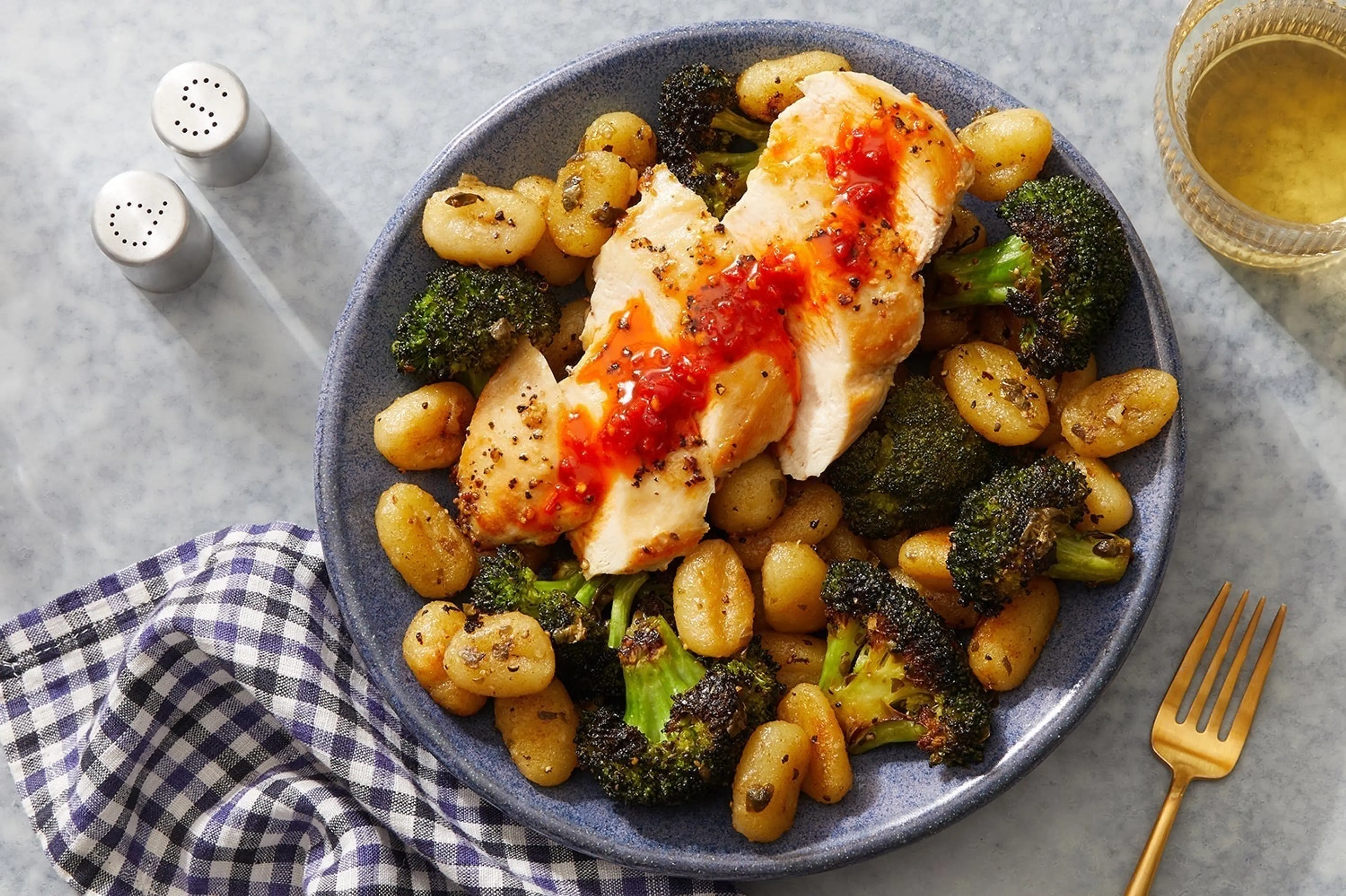 Calabrian Honey Chicken with Gnocchi & Roasted Broccoli