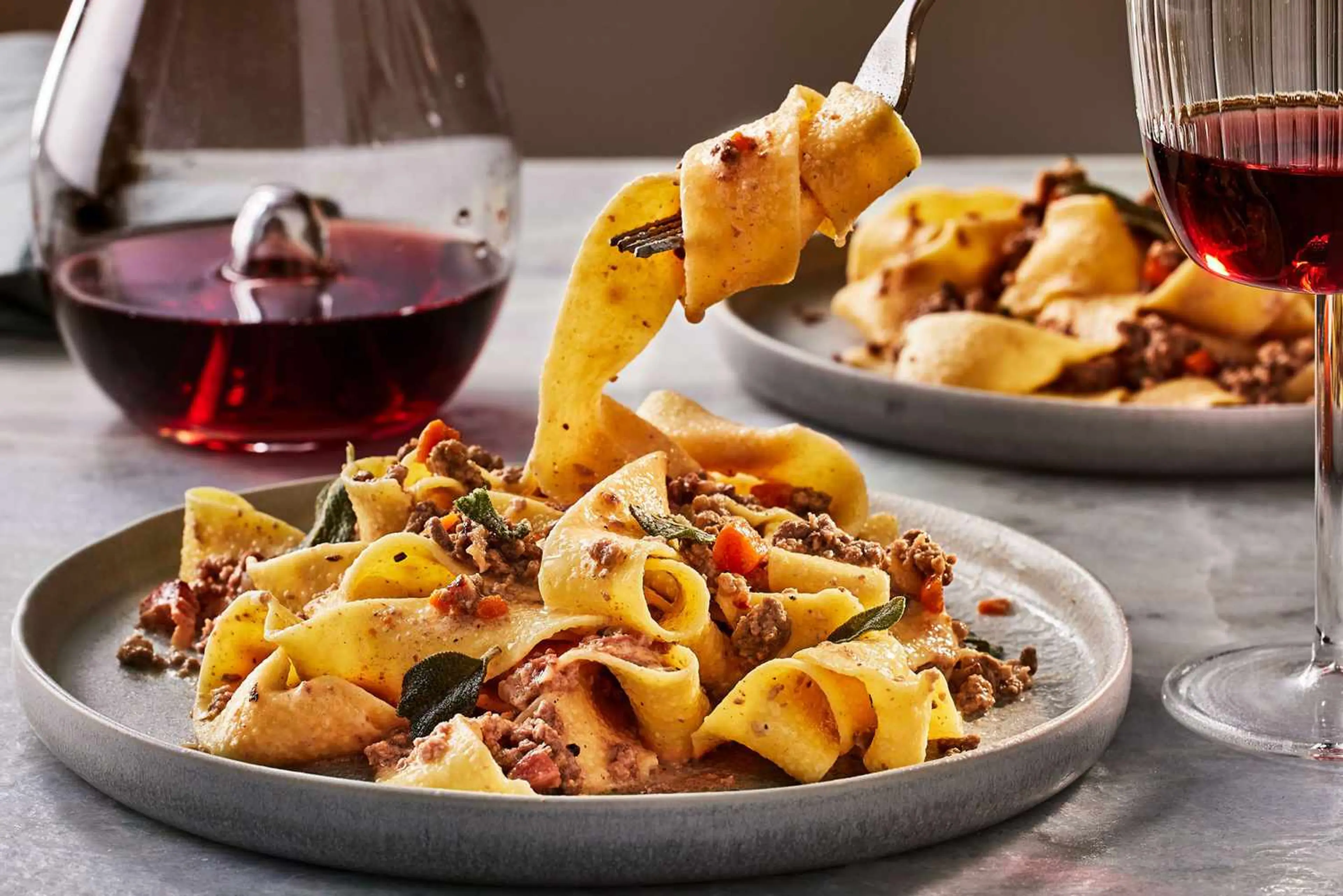 Pappardelle with White Bolognese