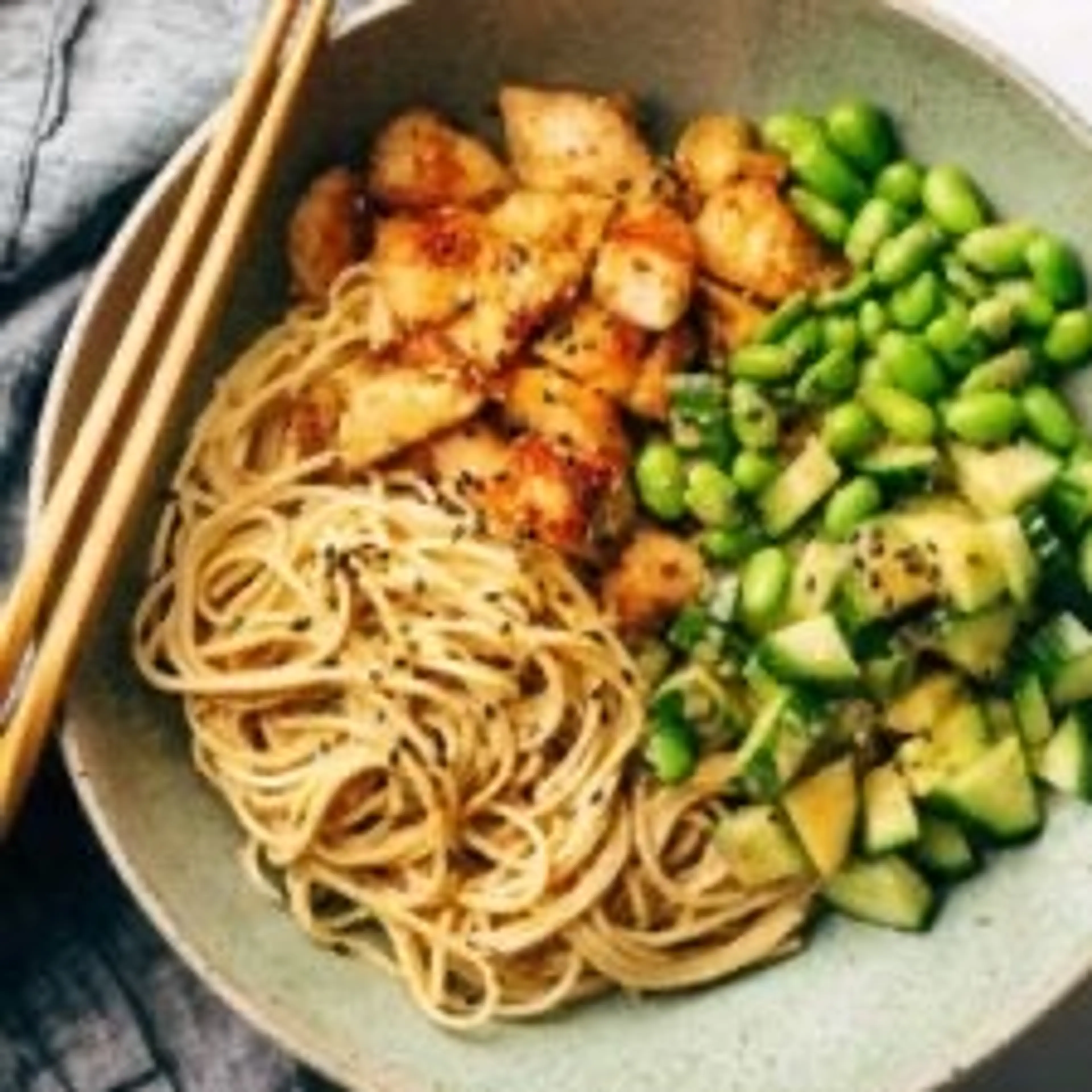 15 Minute Meal Prep: Sesame Noodle Bowls