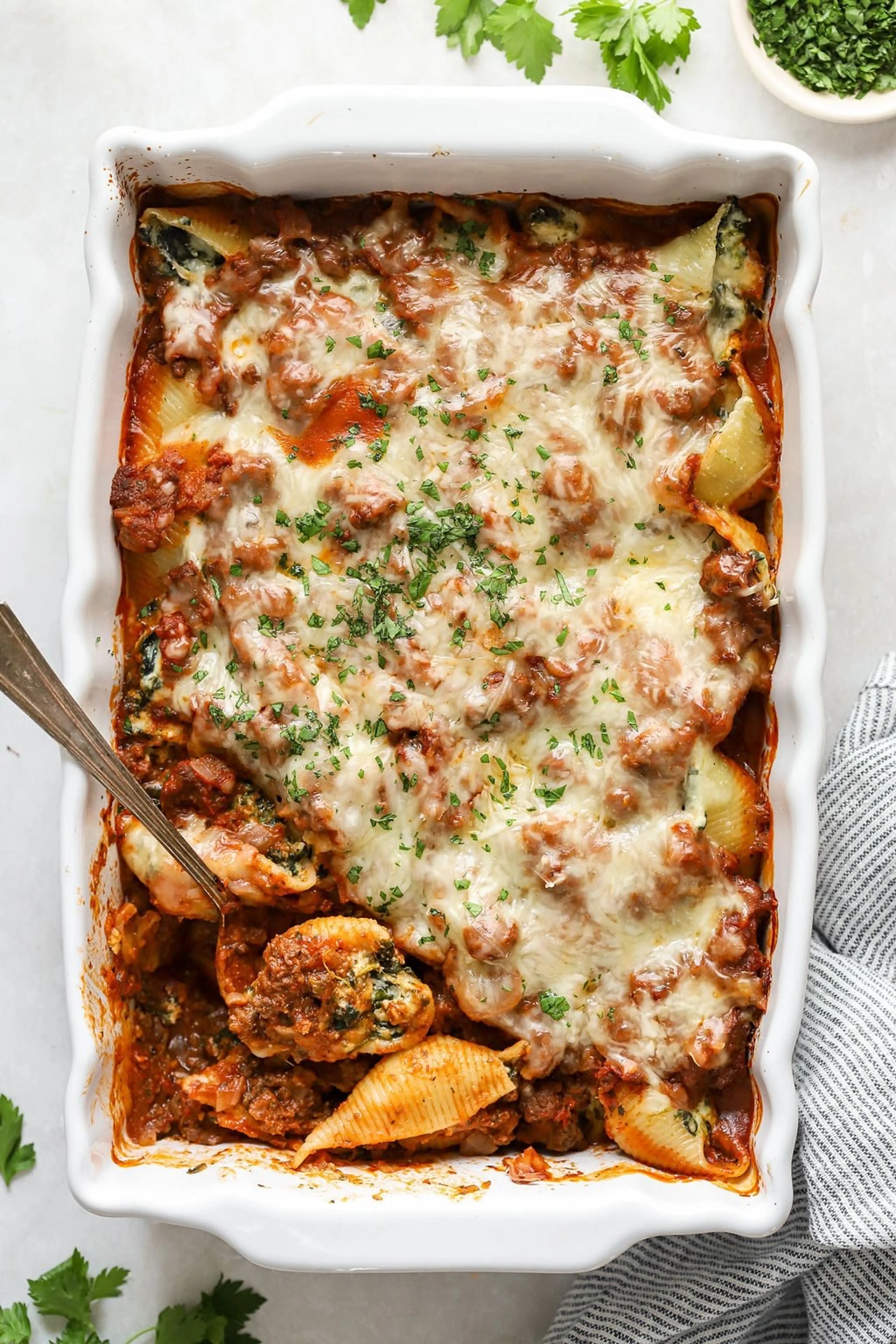 Stuffed Shells with Ground Beef