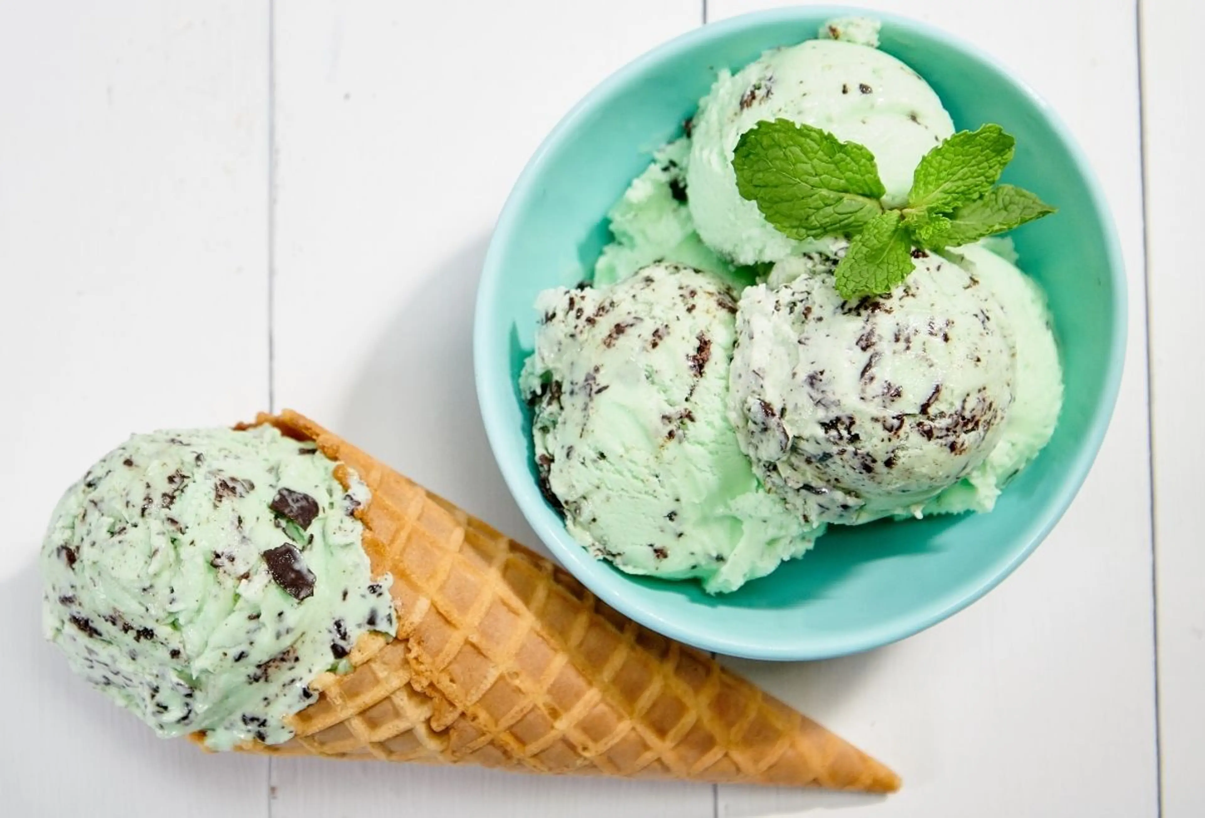 Homemade mint best sale ice cream