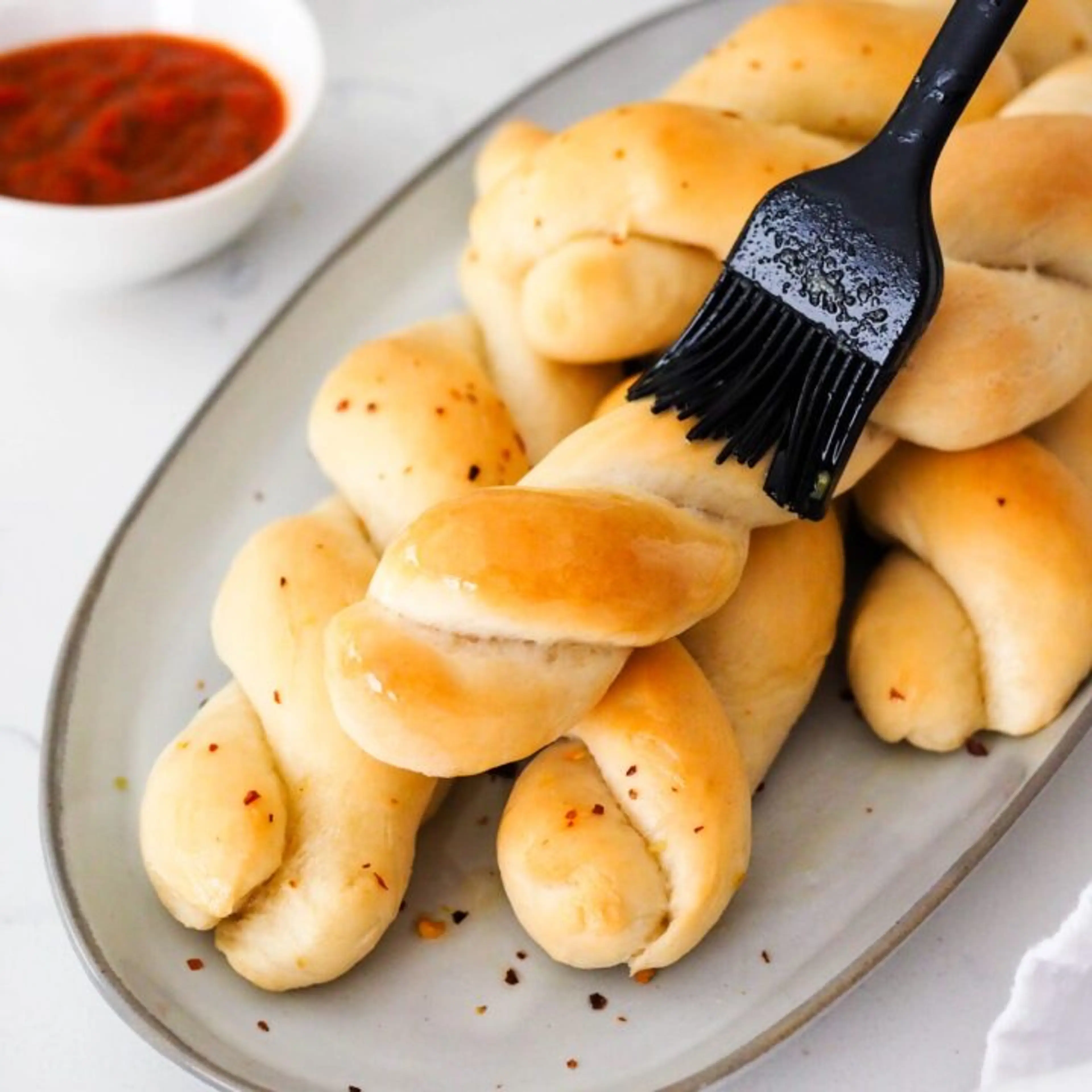 Twisted Garlic Breadsticks