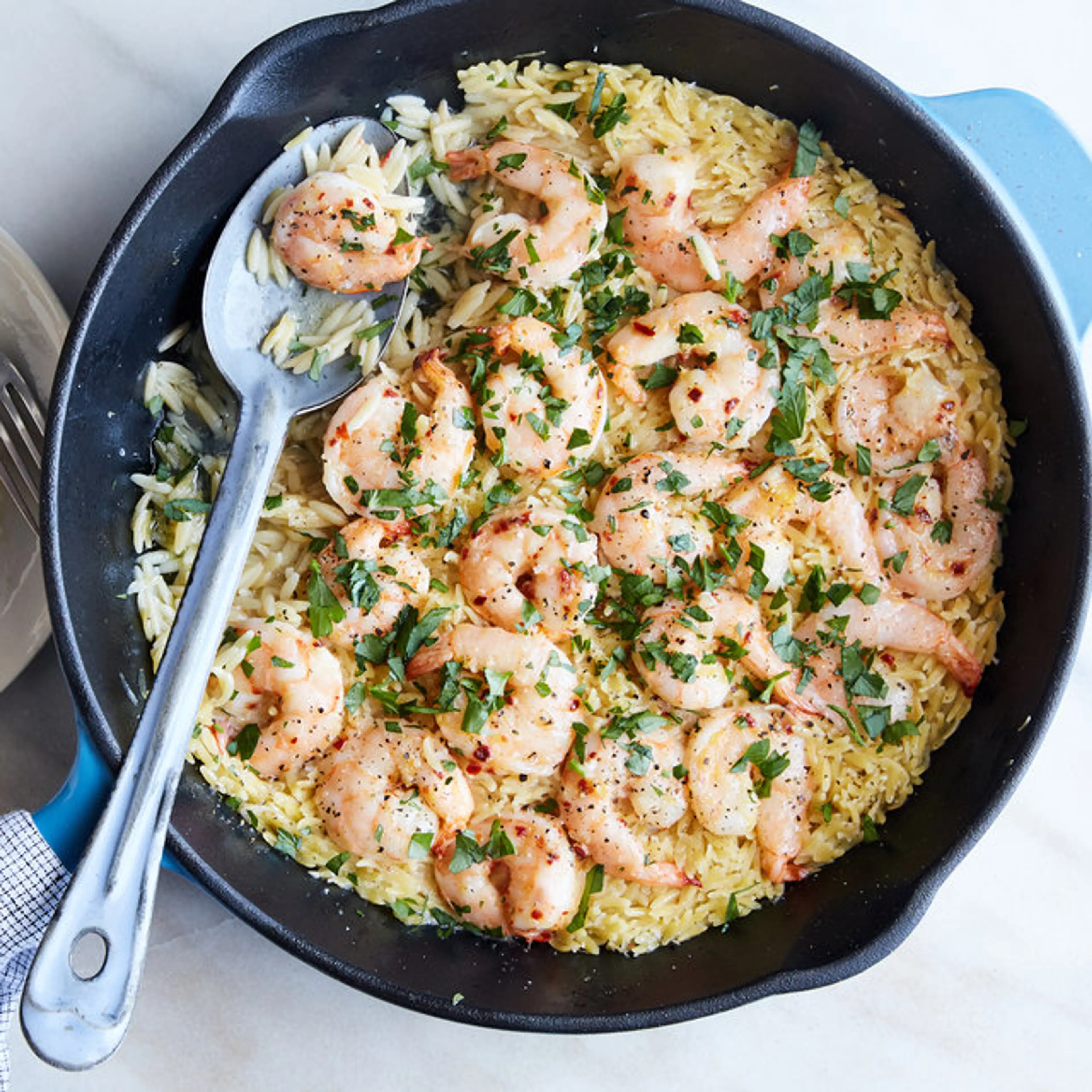 Shrimp Scampi With Orzo