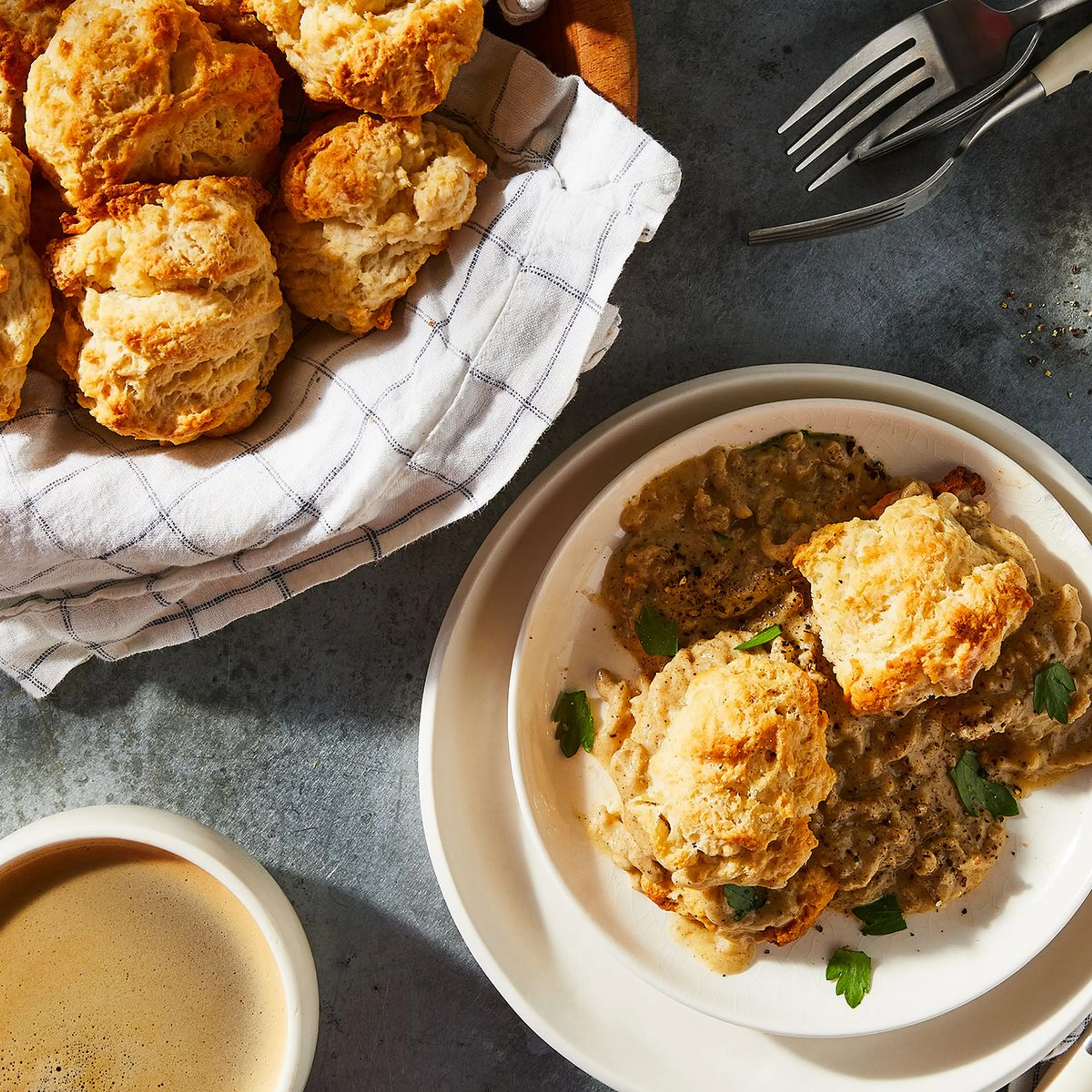 Buttermilk Drop Biscuits & Sausage Gravy