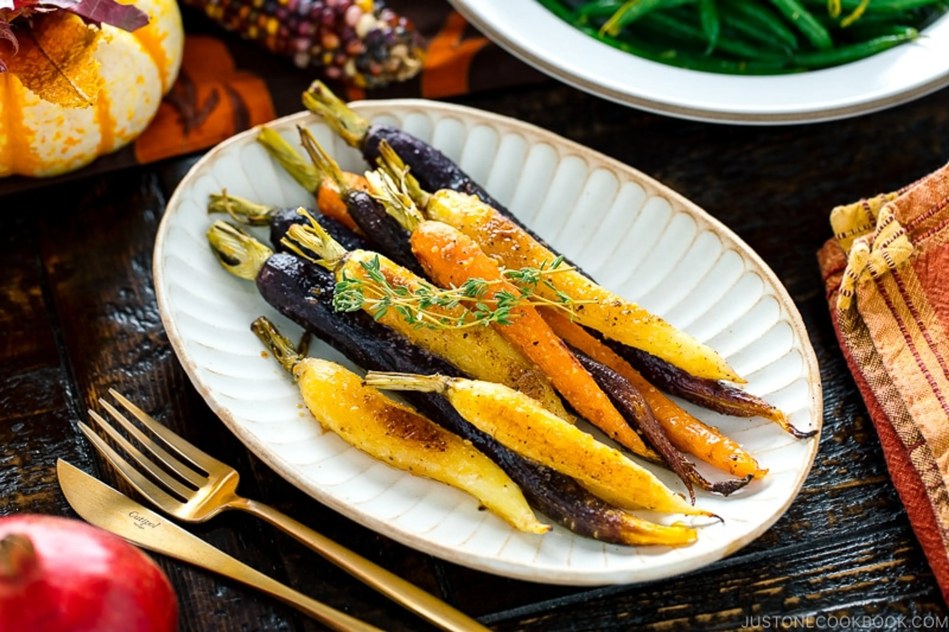 Maple and Miso Glazed Roasted Carrots