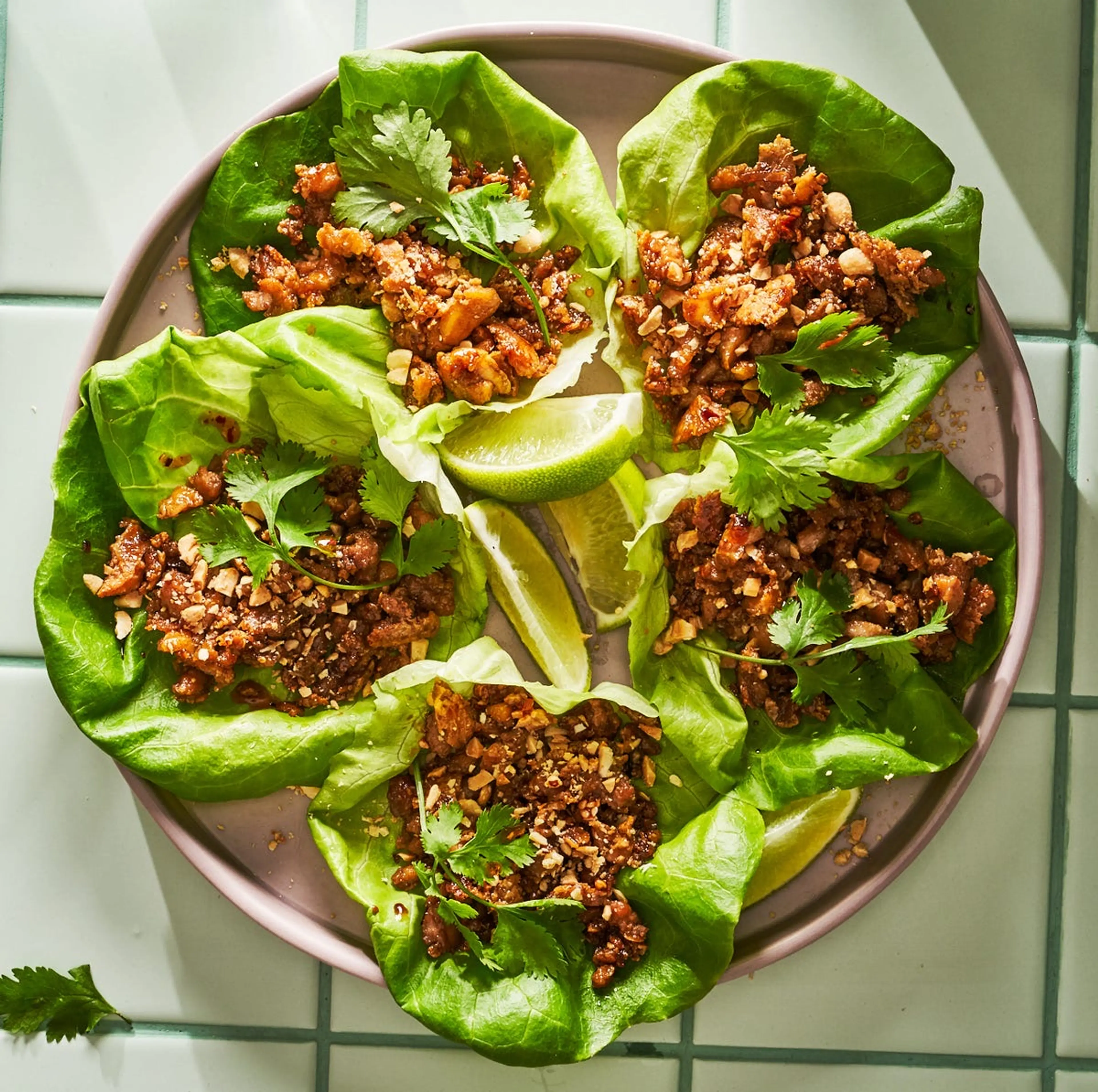 Caramelized Tofu Lettuce Cups