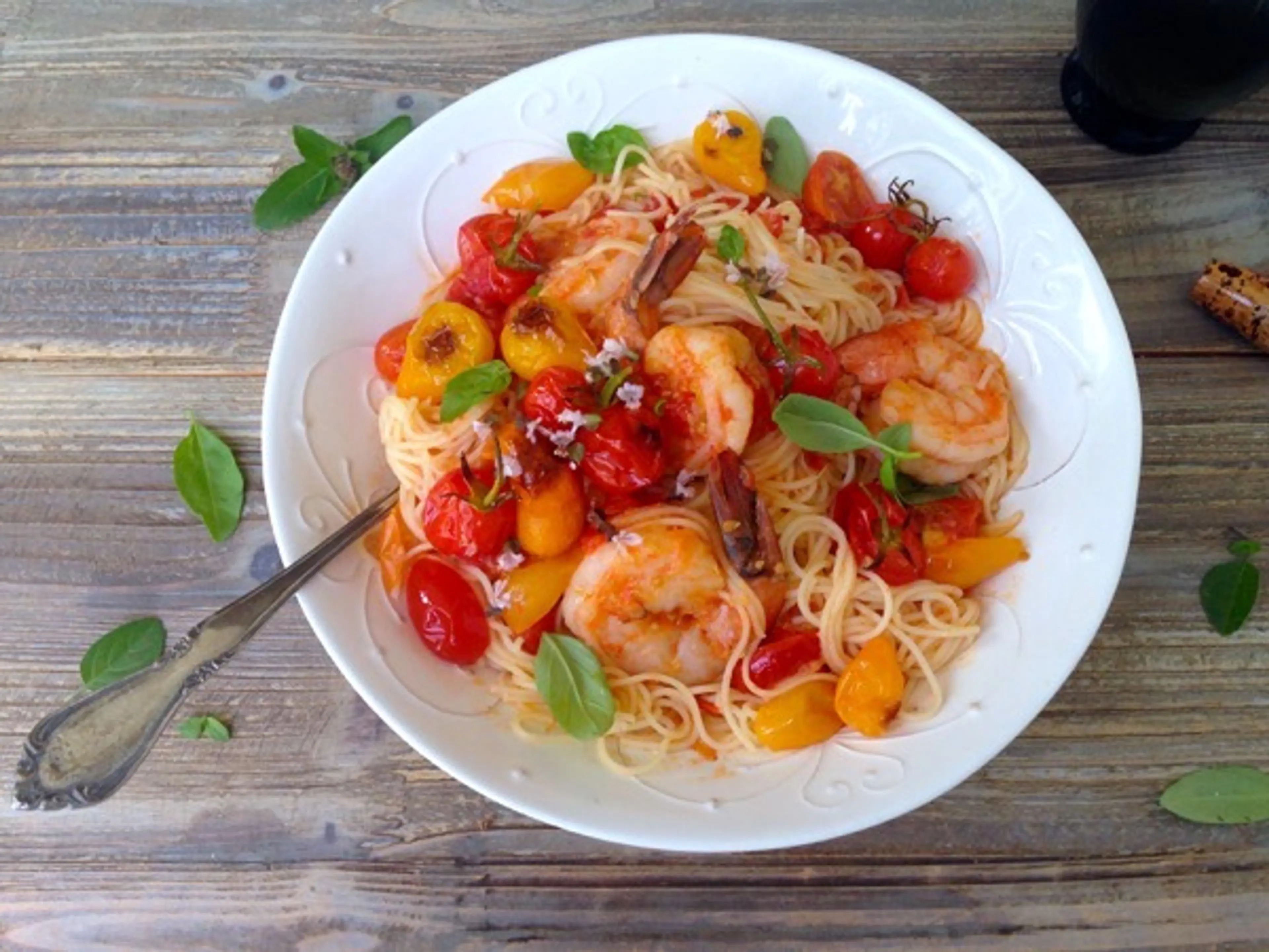 Shrimp Capellini Pomodoro