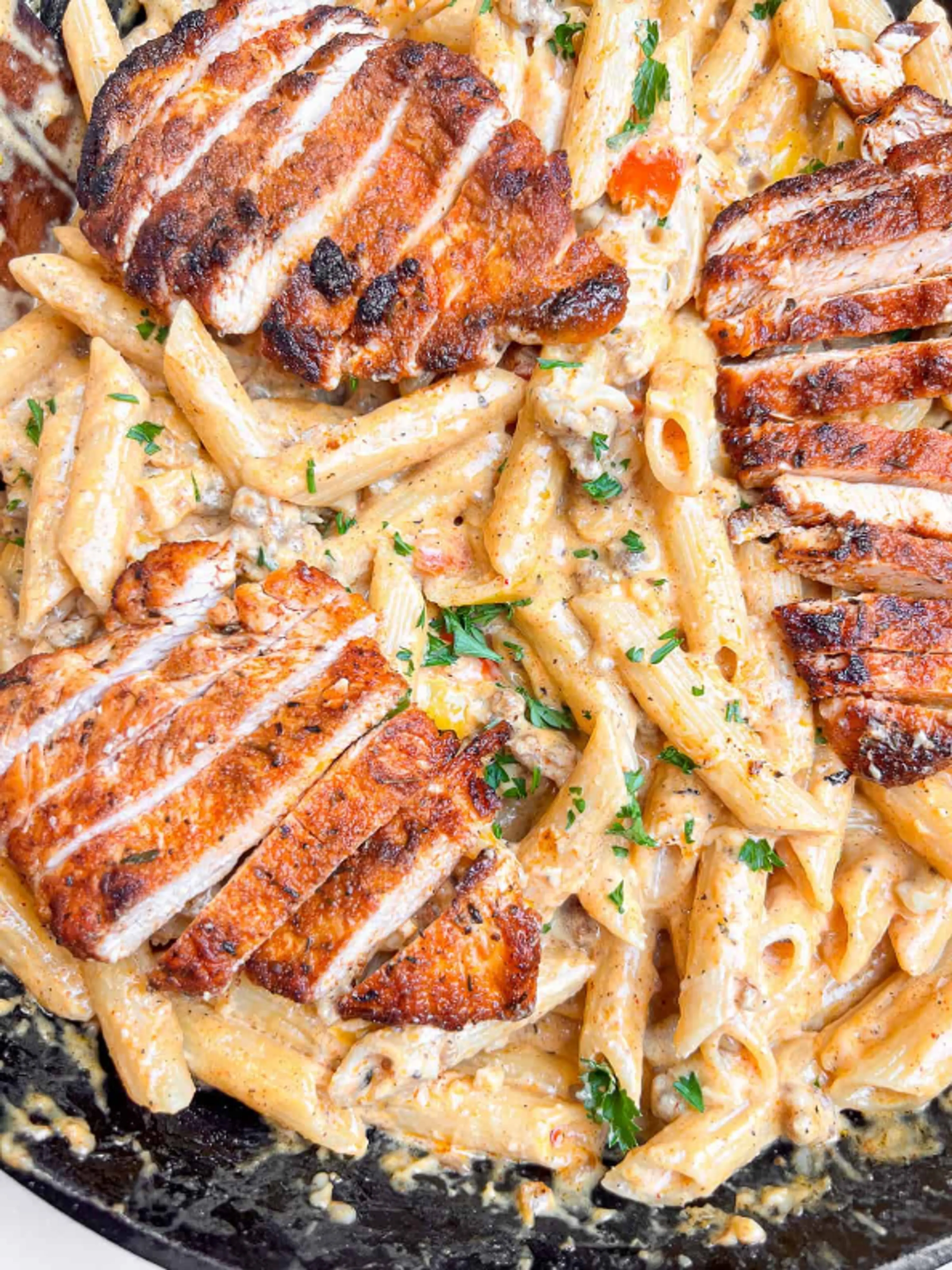 Creamy Italian Sausage Pasta with Cajun Chicken