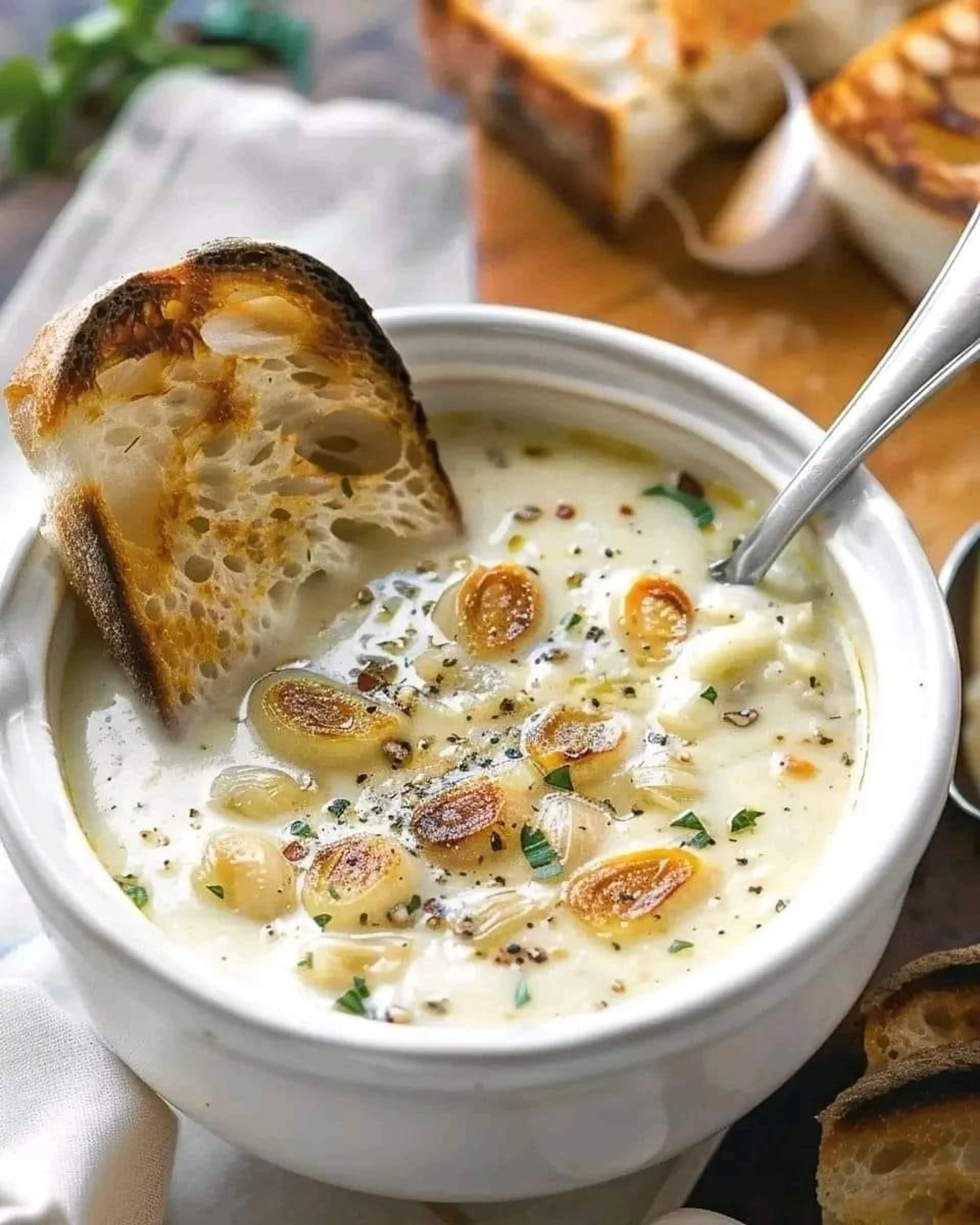 Country French Garlic Soup Recipe