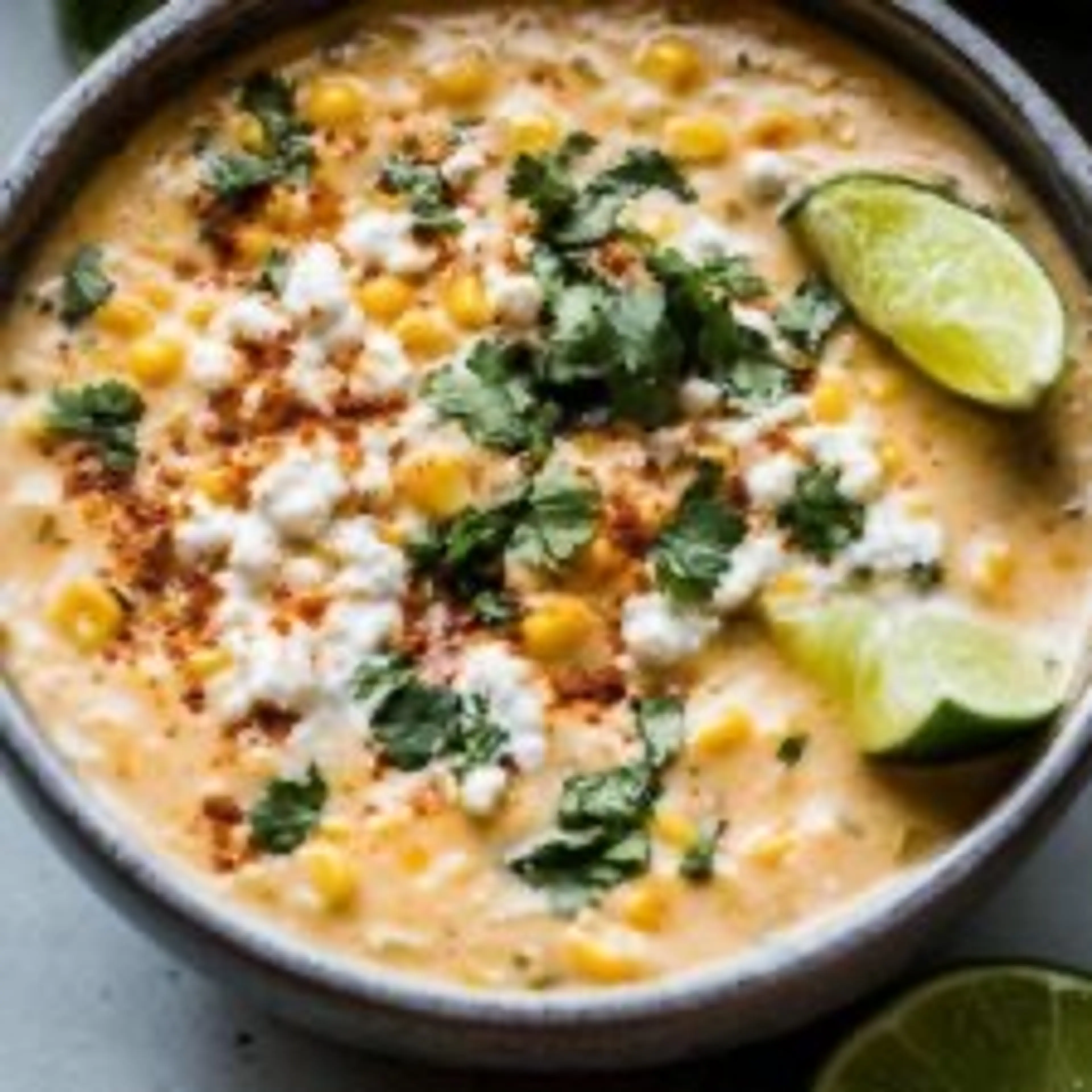 Cozy up with a bowl of Creamy Corn & Poblano Chowder!