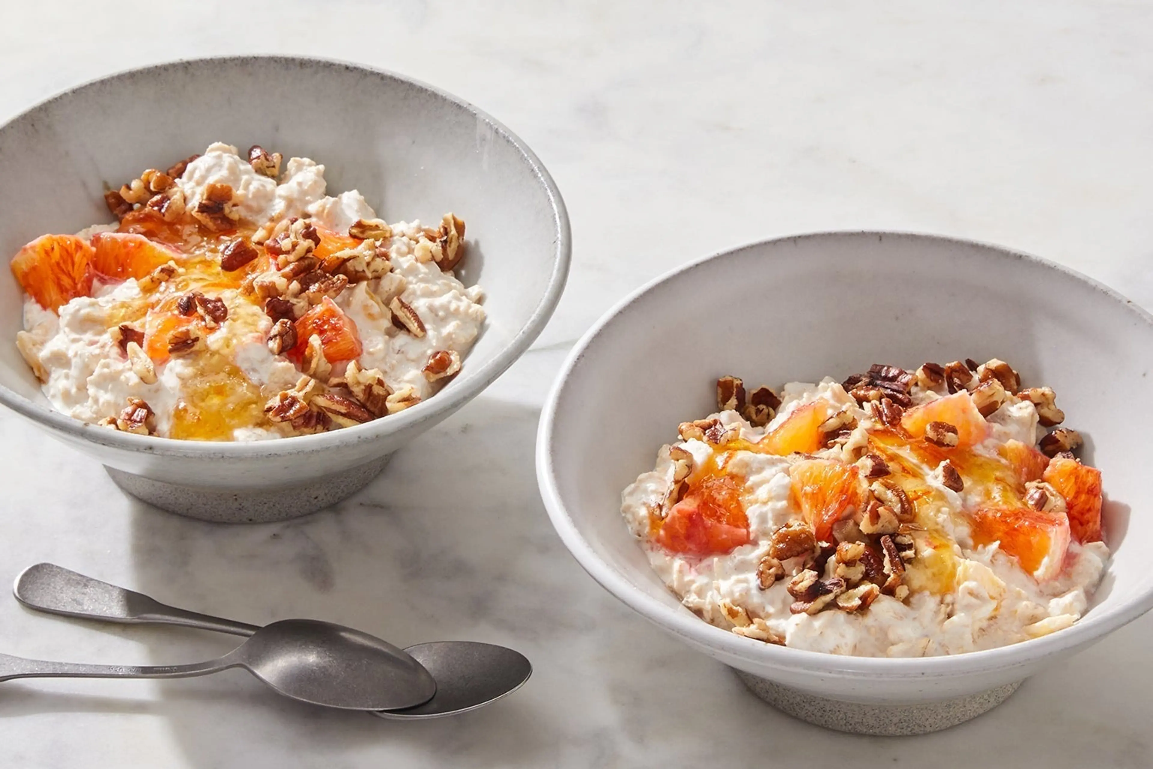 Orange-Vanilla Overnight Oats with Pecans & Marmalade