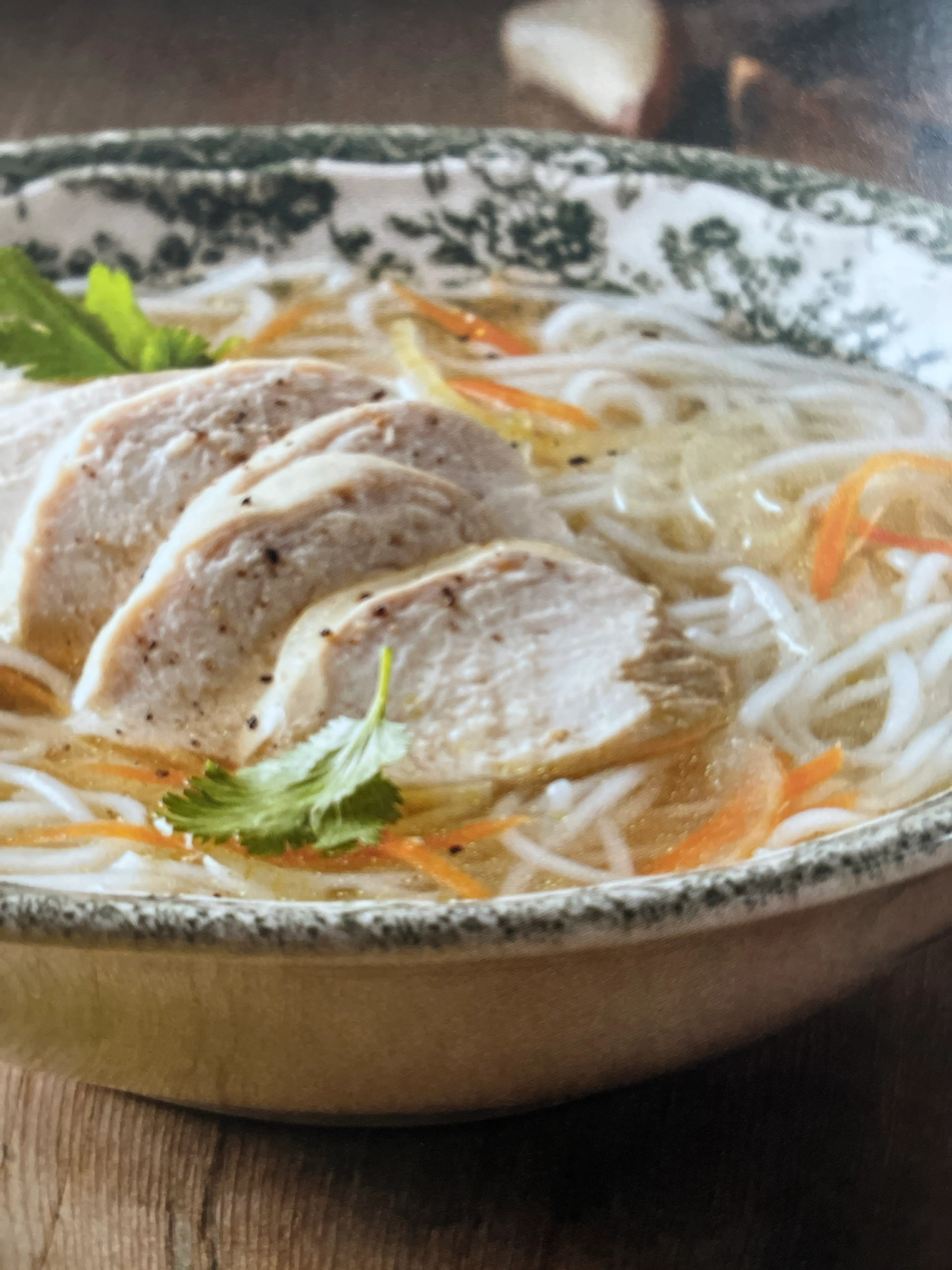 Soupe vermicelles et poulet