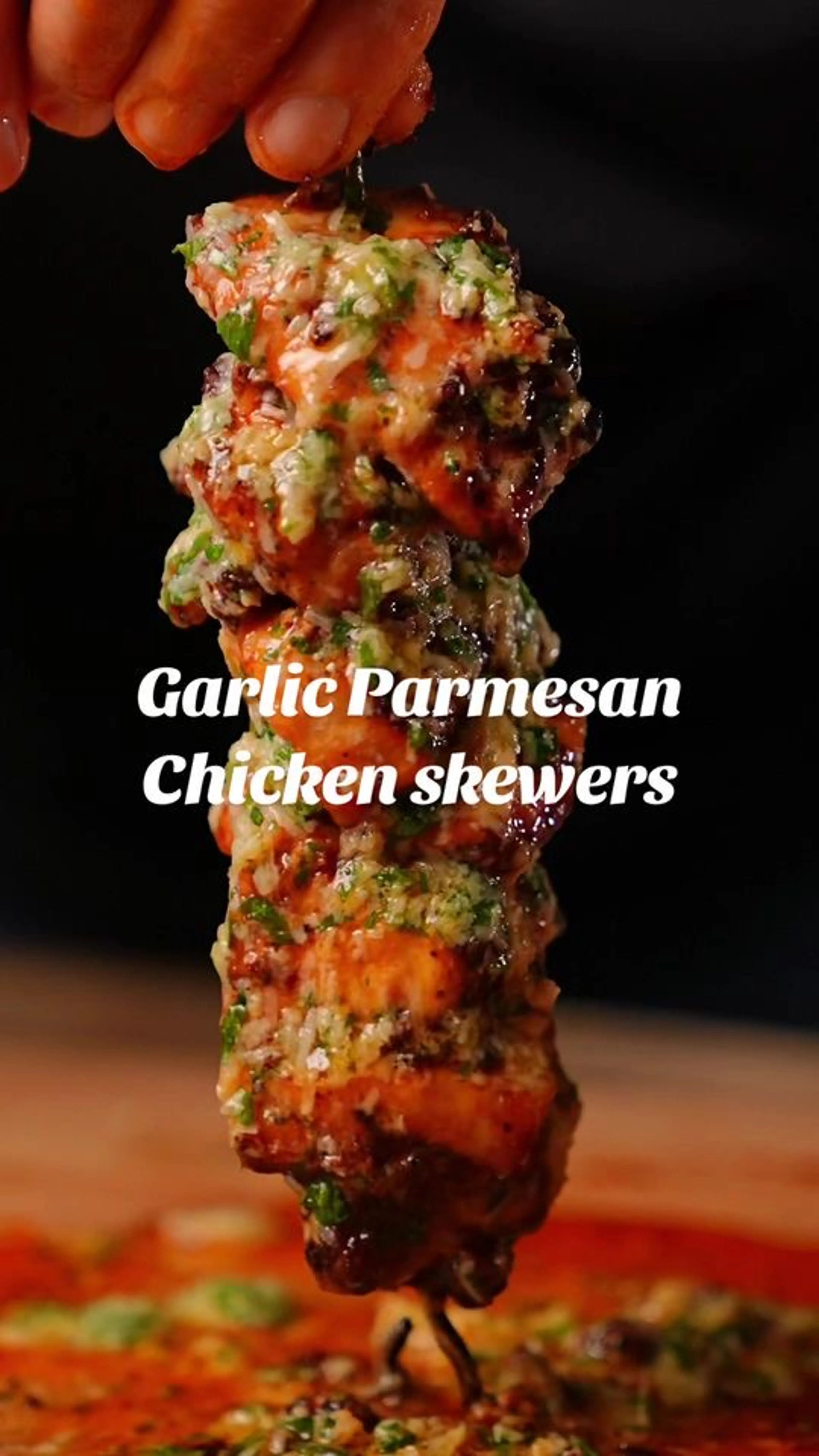 Garlic Parmesan Chicken Skewers