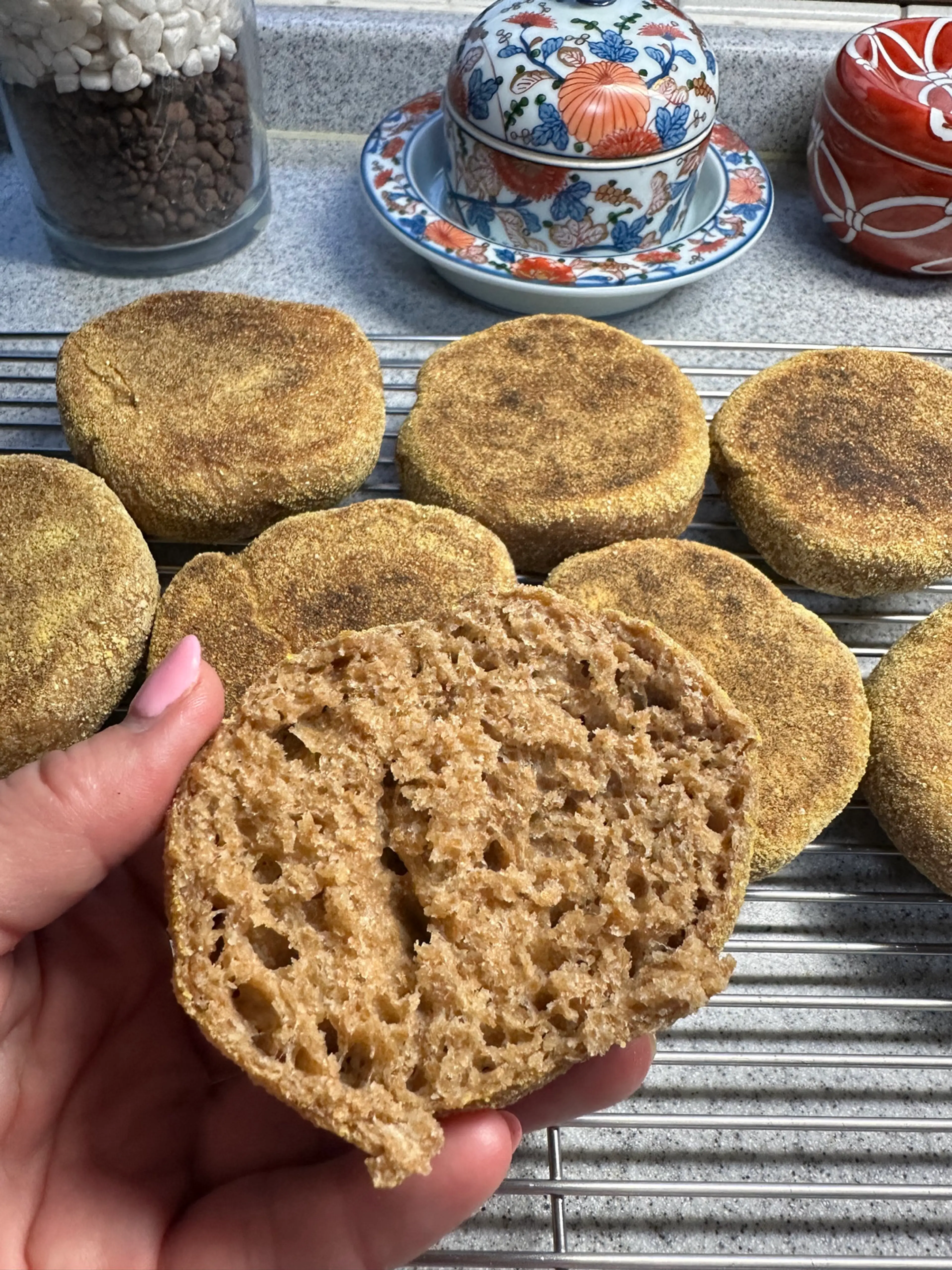 Sourdough Whole Wheat English Muffins