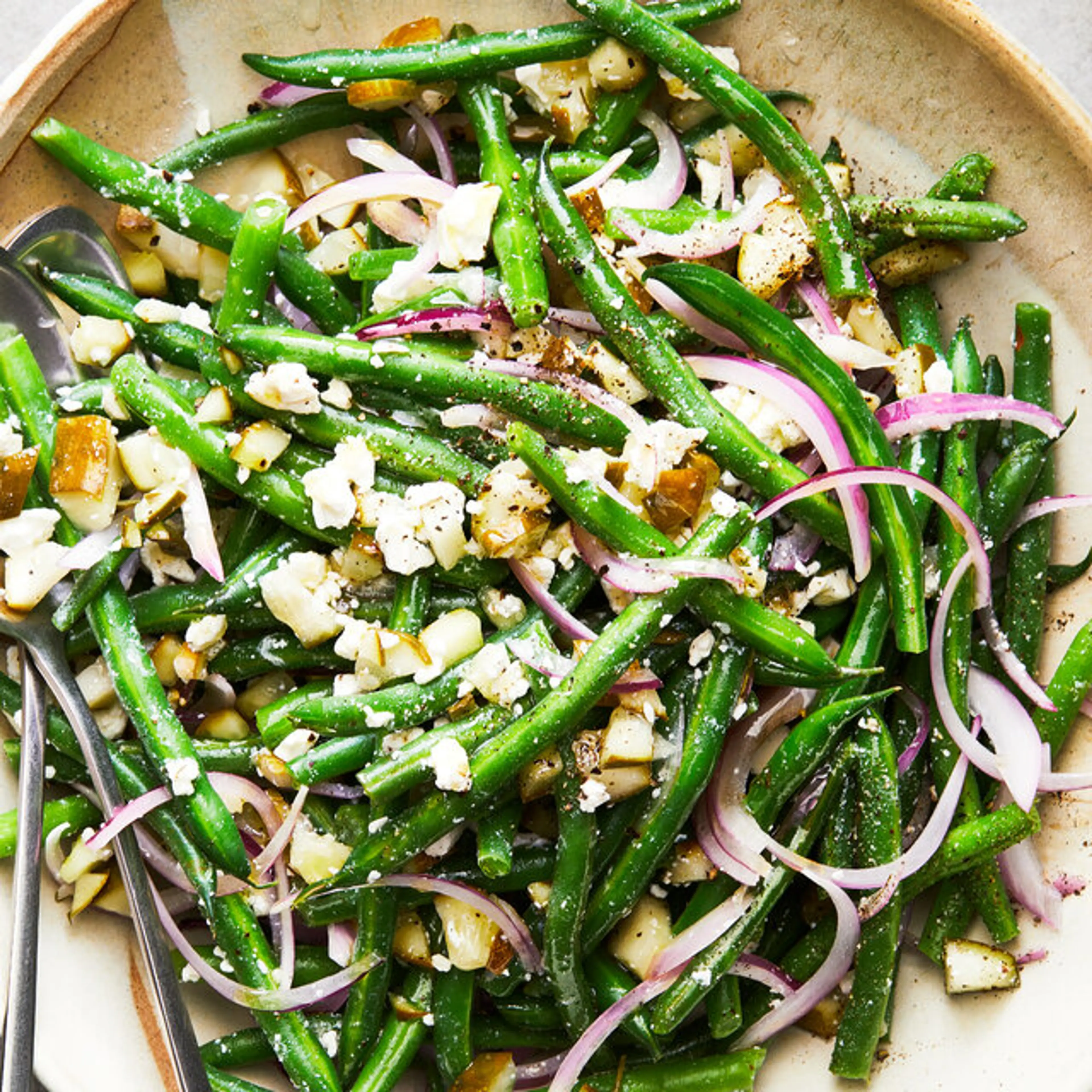 Green Bean Salad With Dill Pickles And Feta