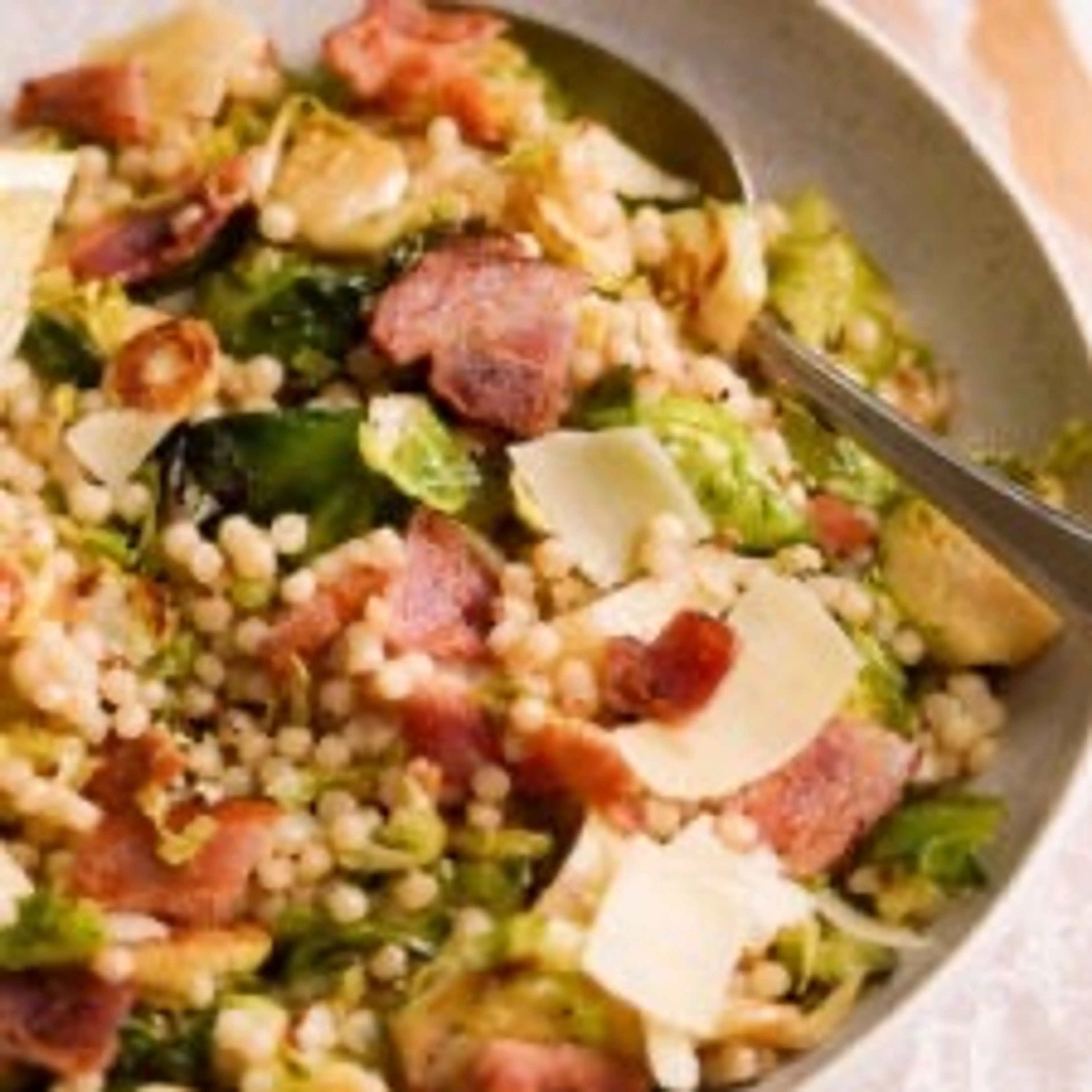 Warm Couscous & Brussels Sprout Salad