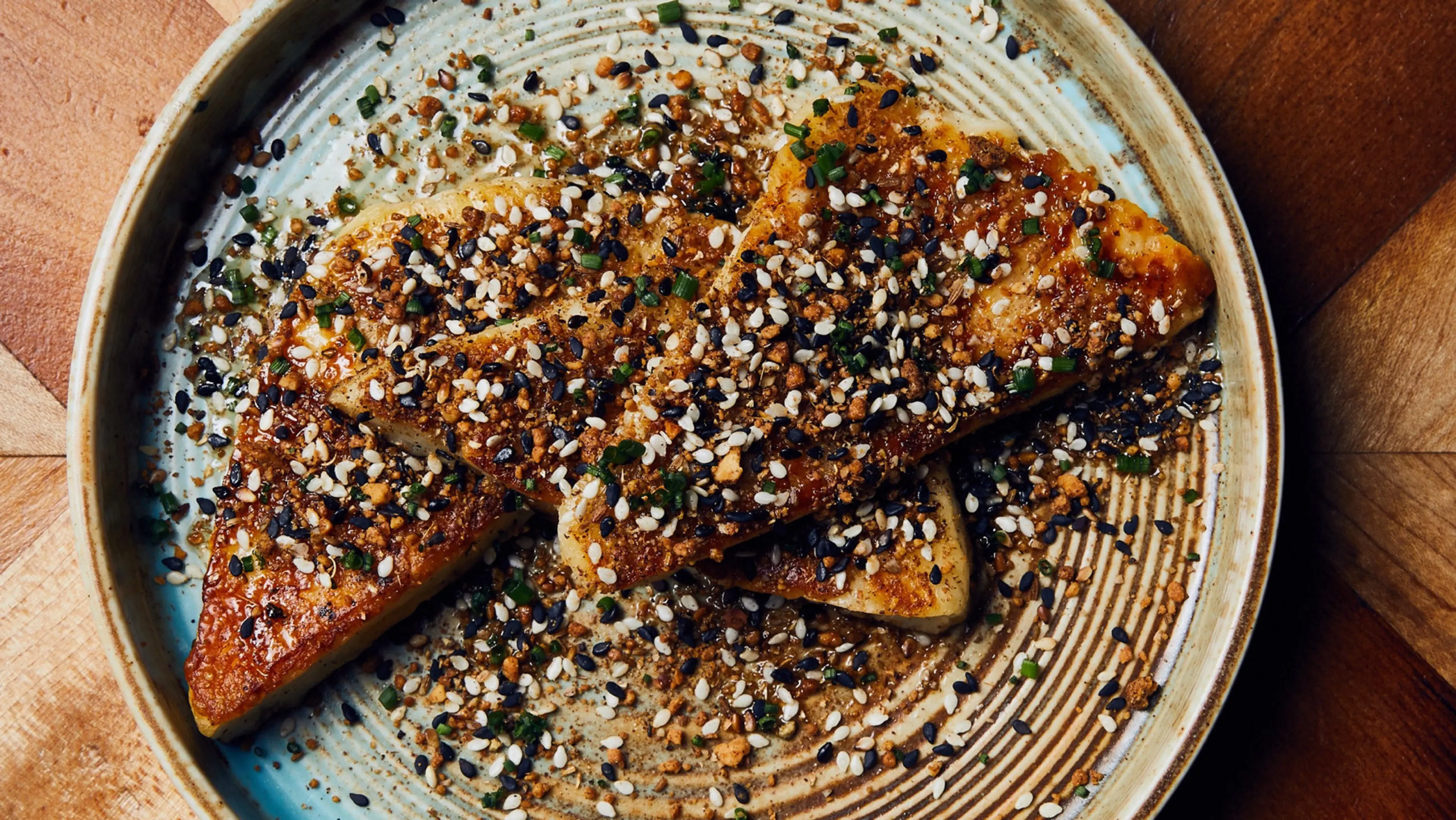 Seared Halloumi with Dukkah and Honey