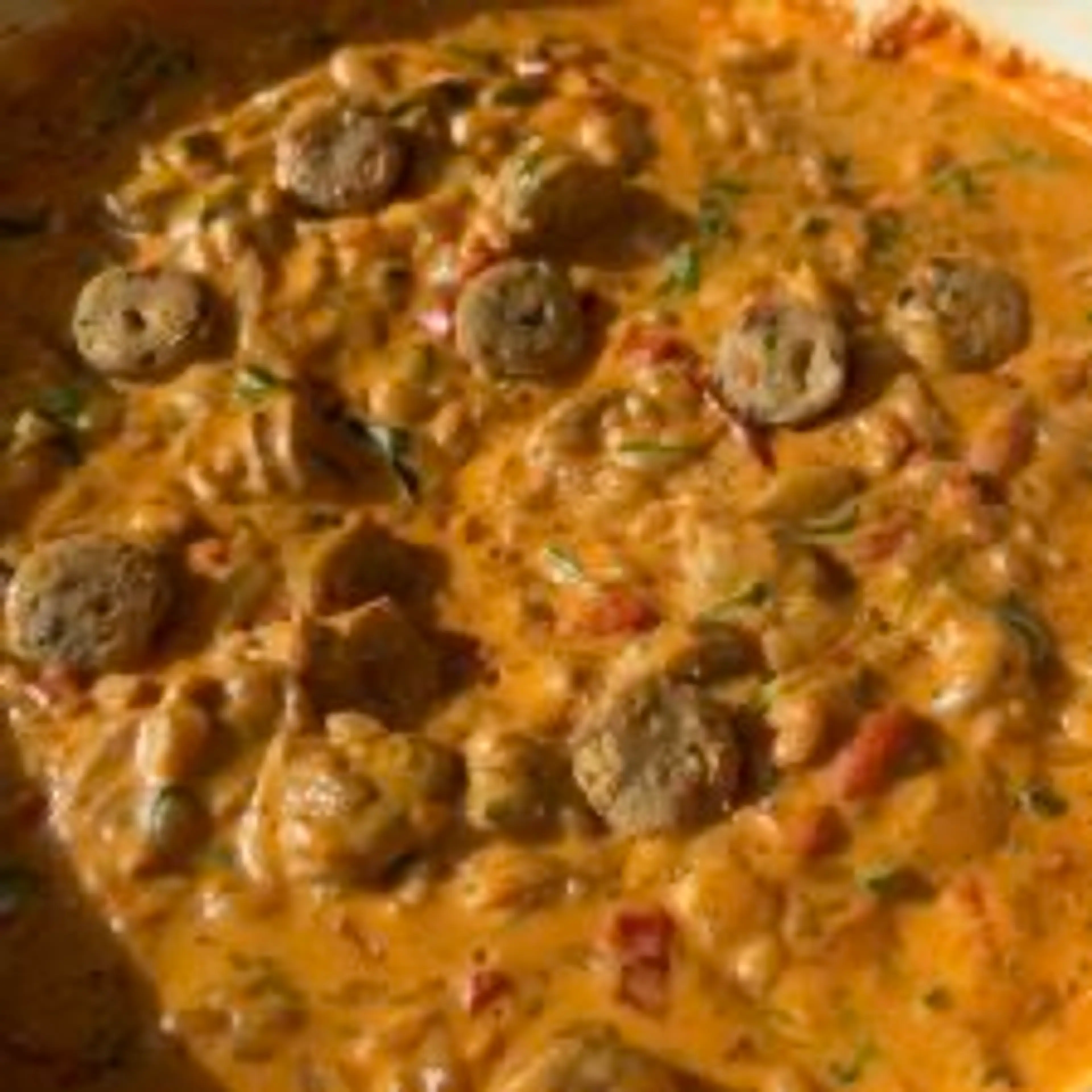 One Pan Creamy Tomato Sauce Orzo and Chicken Sausage