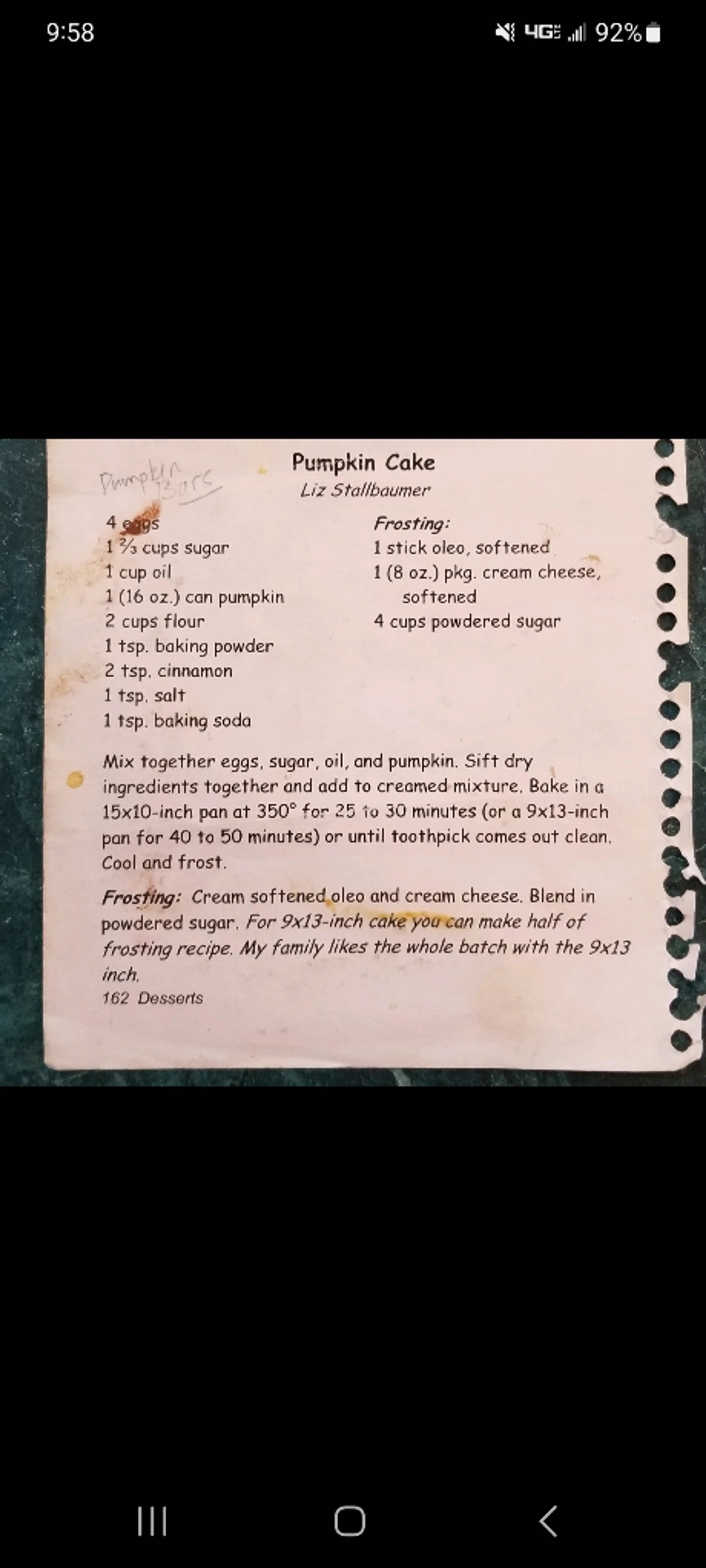 Pumpkin Bars