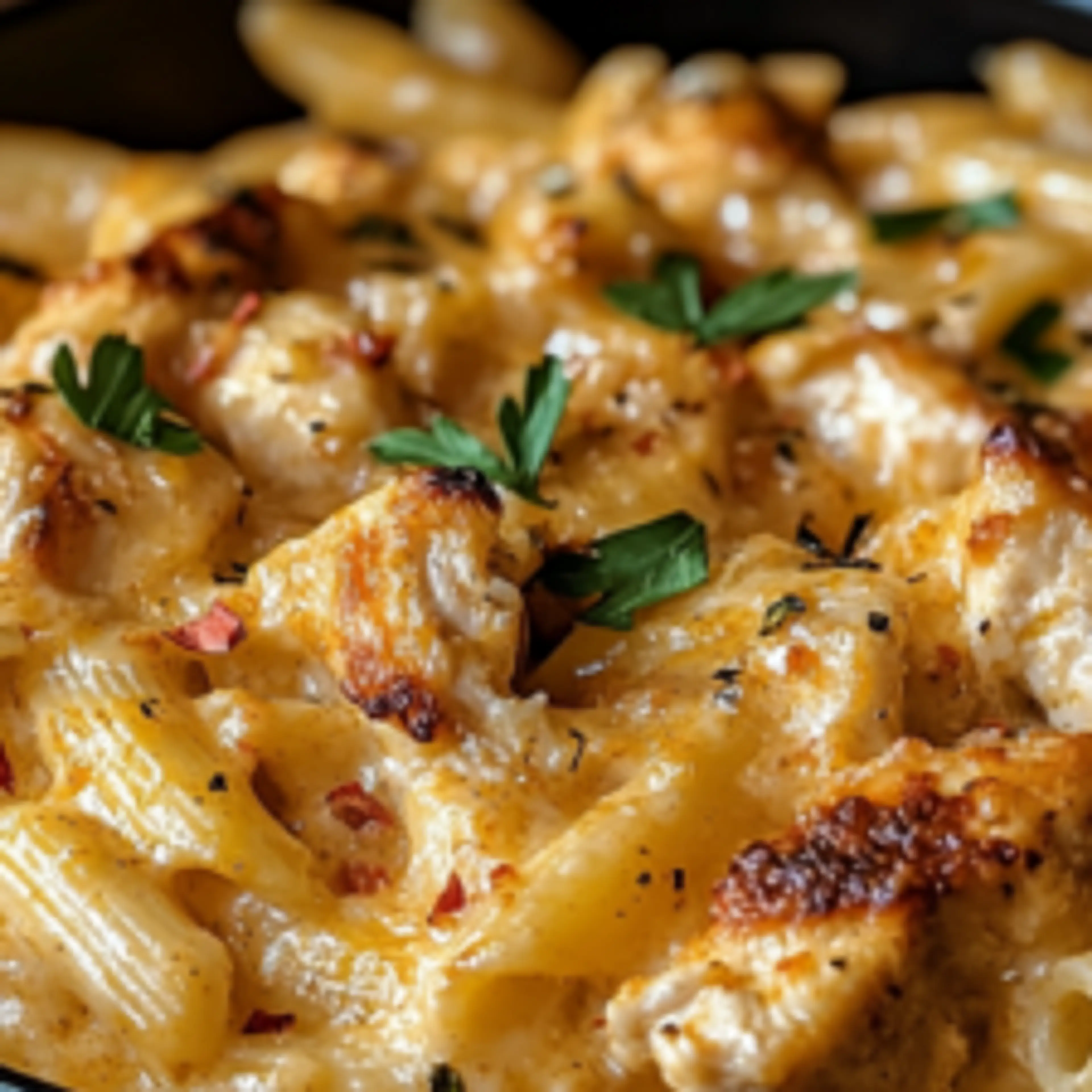 Cajun Cream Cheese Chicken Pasta Bake