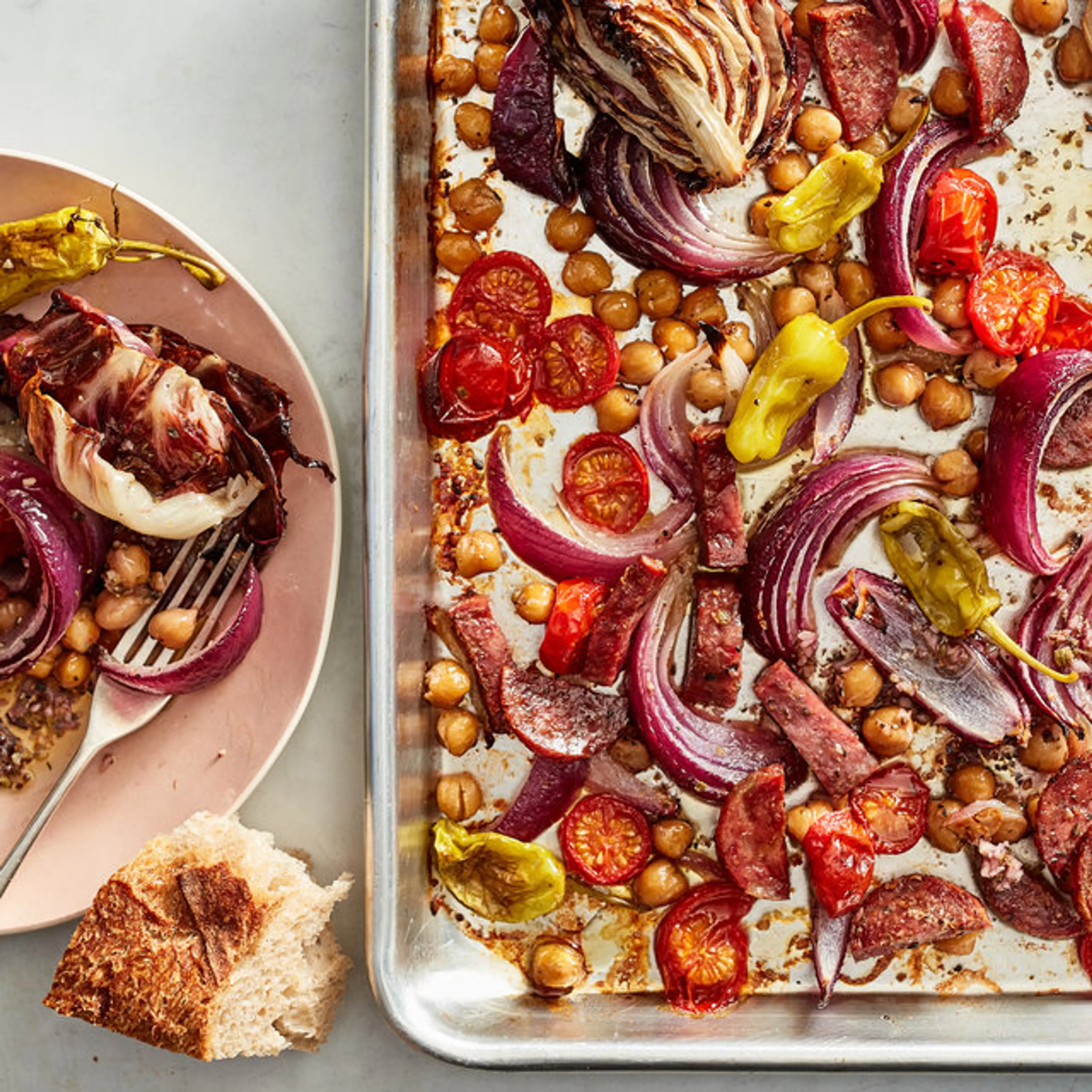 Sheet-Pan Italian Sub Dinner