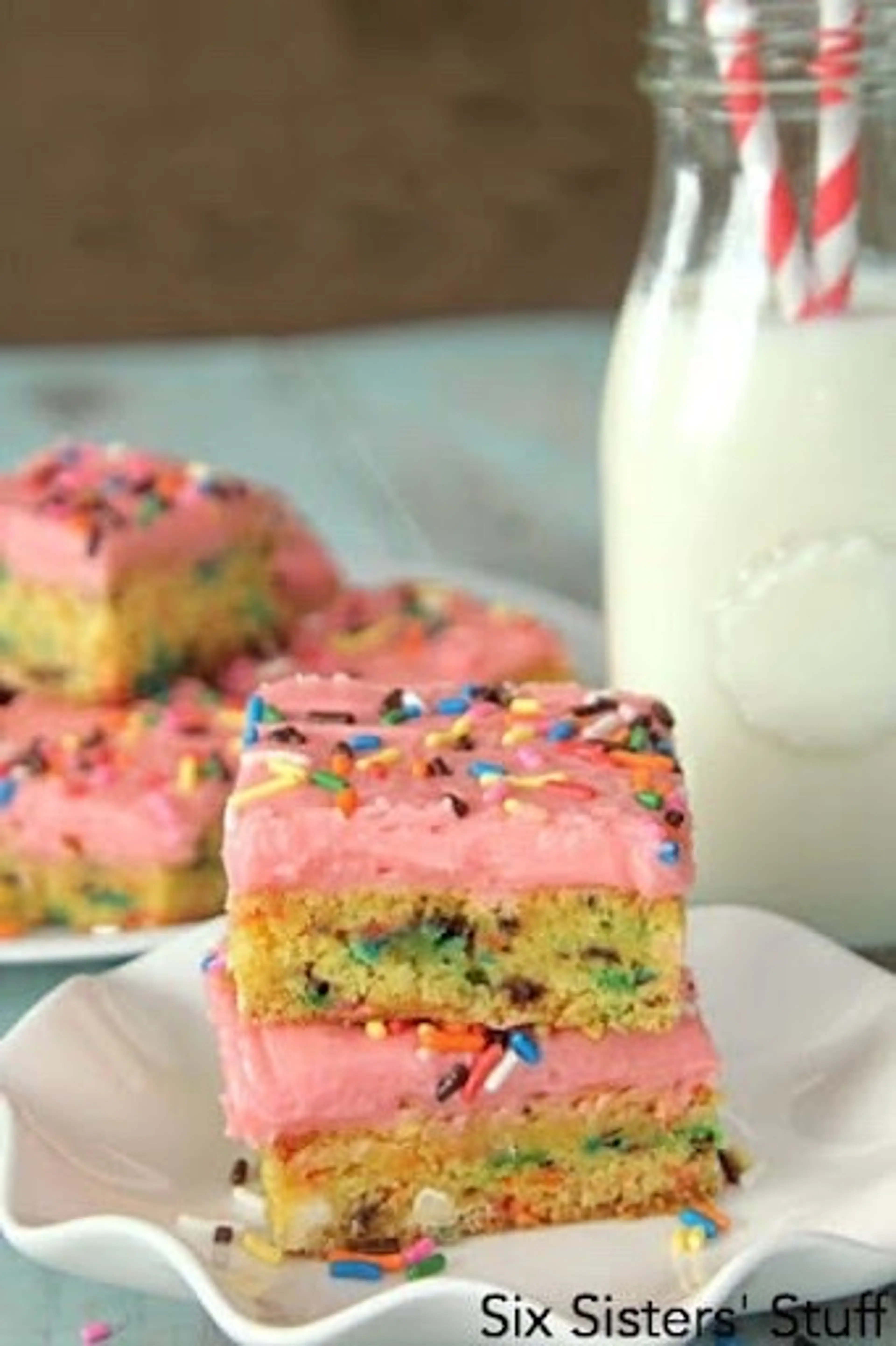 Cake Batter Blondies