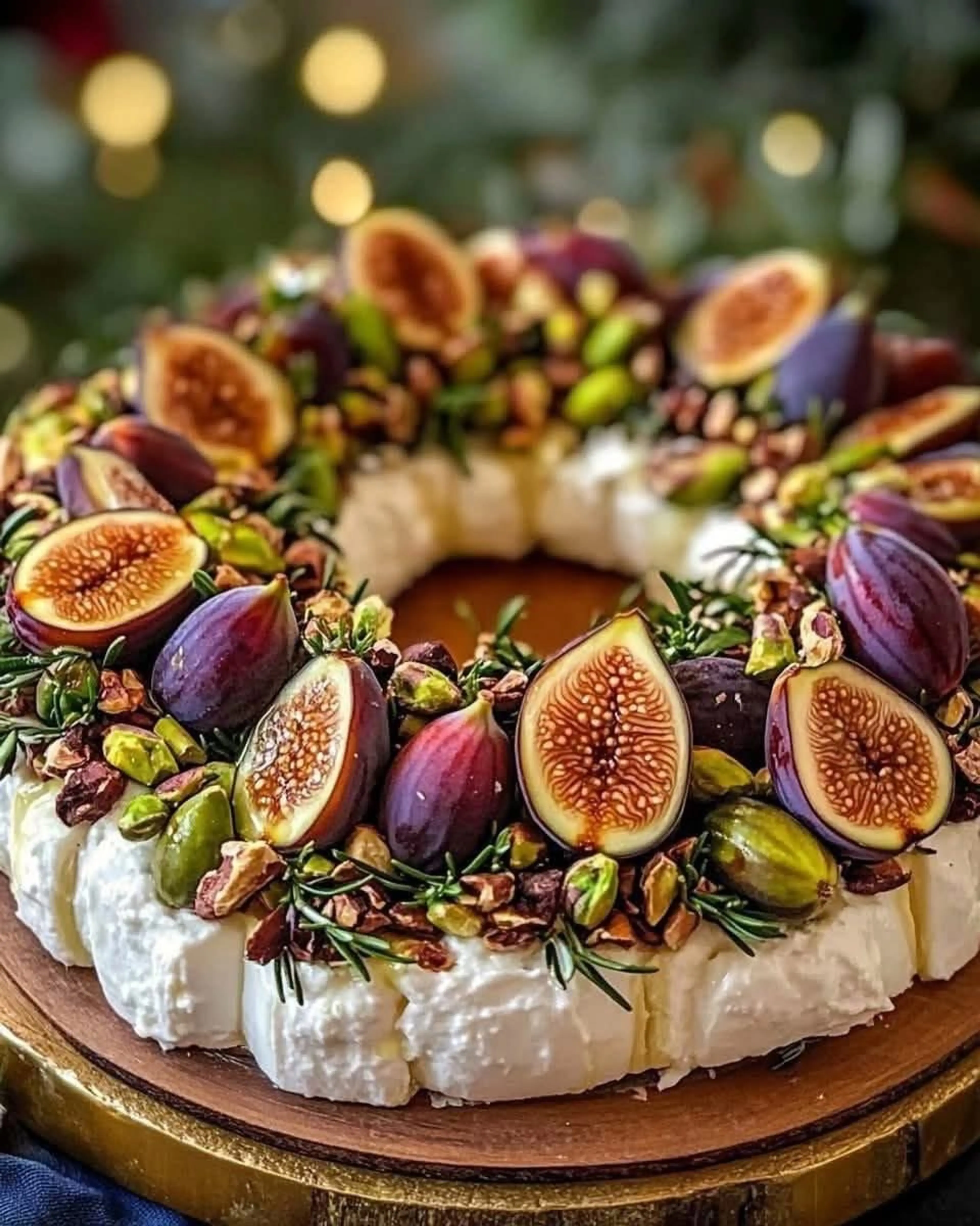 Fig, Goat cheese, & pistachio Wreath