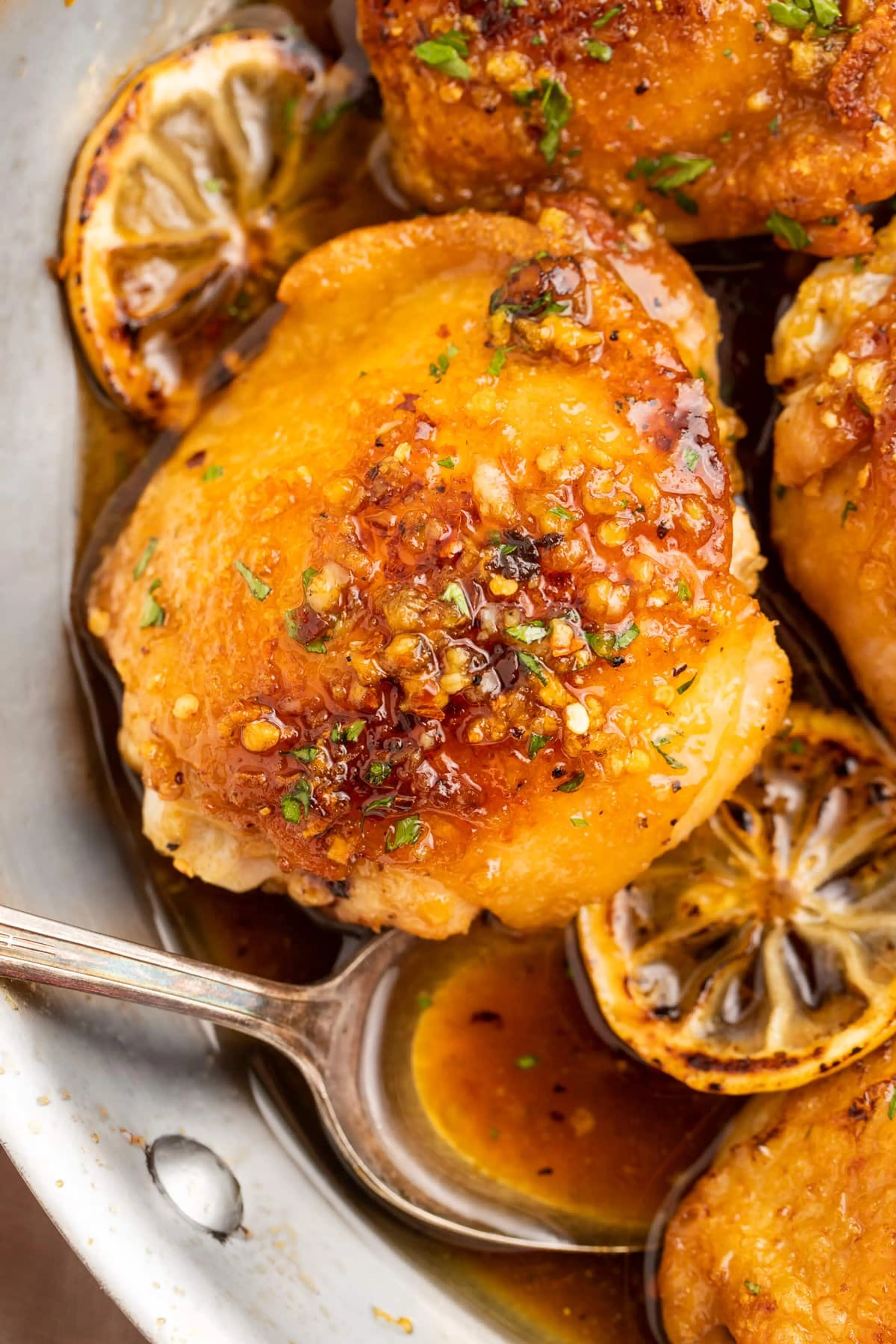 Honey Garlic Lemon Pepper Chicken Thighs