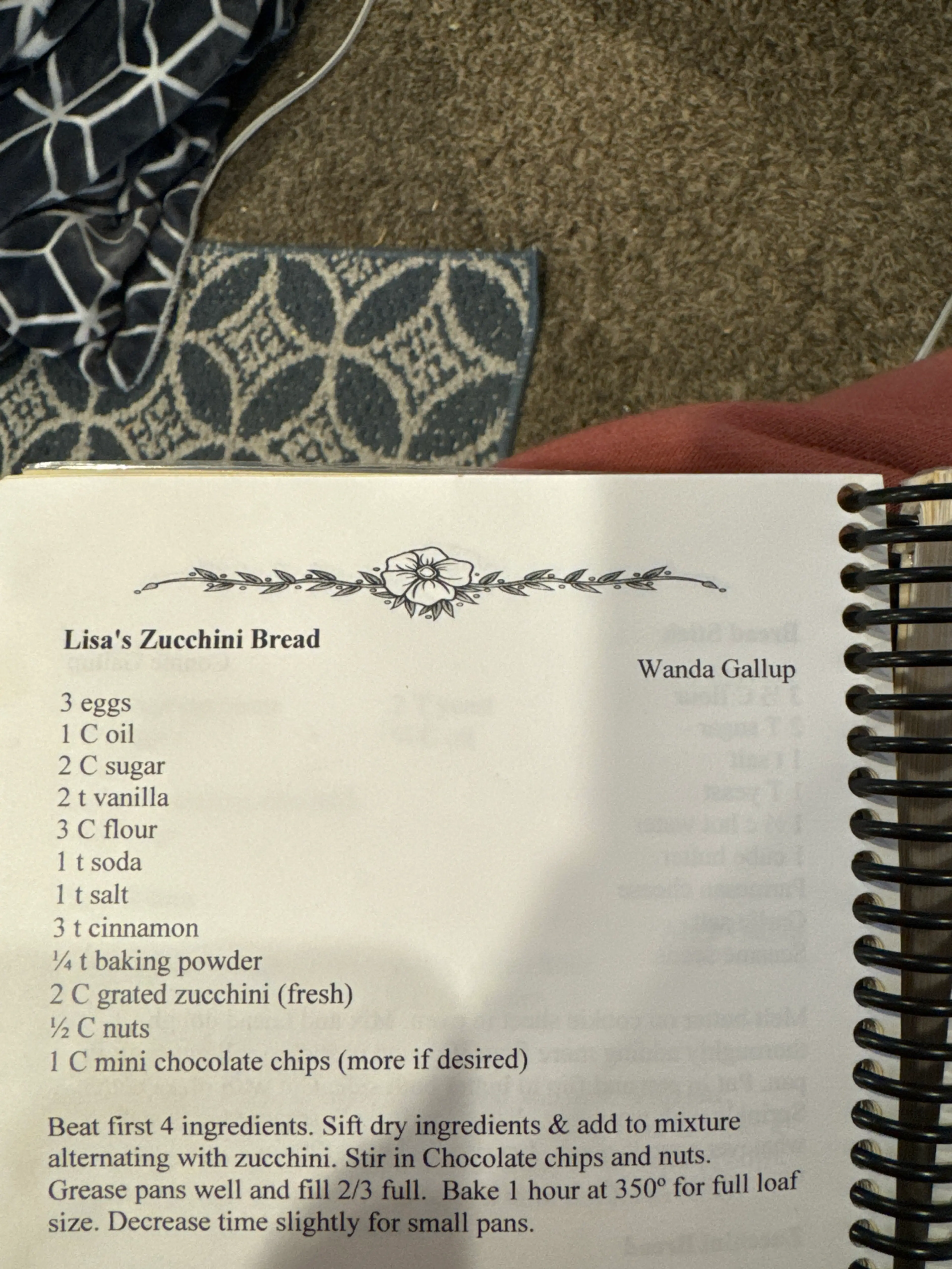 Lisa's Zucchini Bread