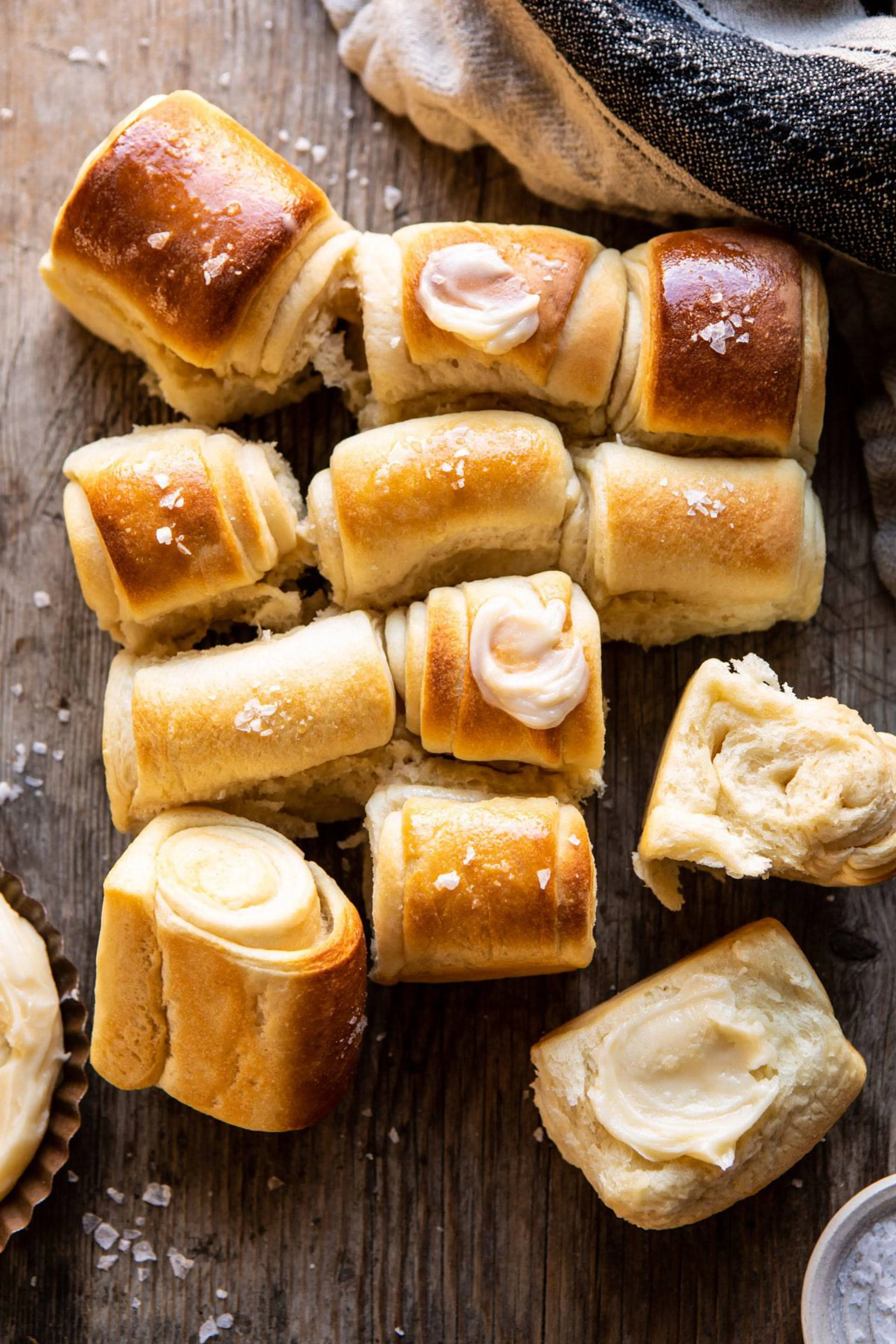 Salted Honey Butter Parker House Rolls