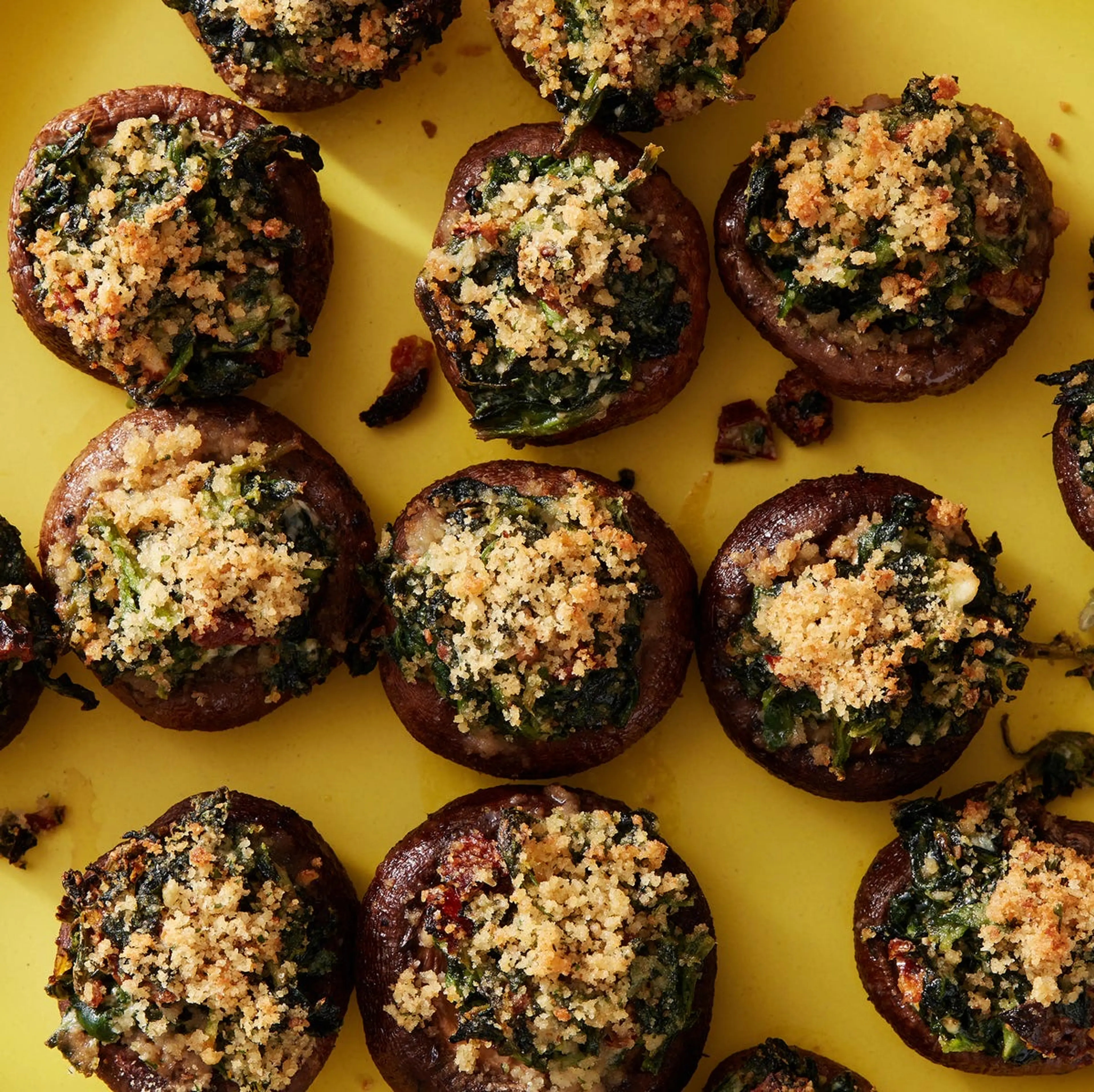 Air Fryer Tuscan Stuffed Mushrooms