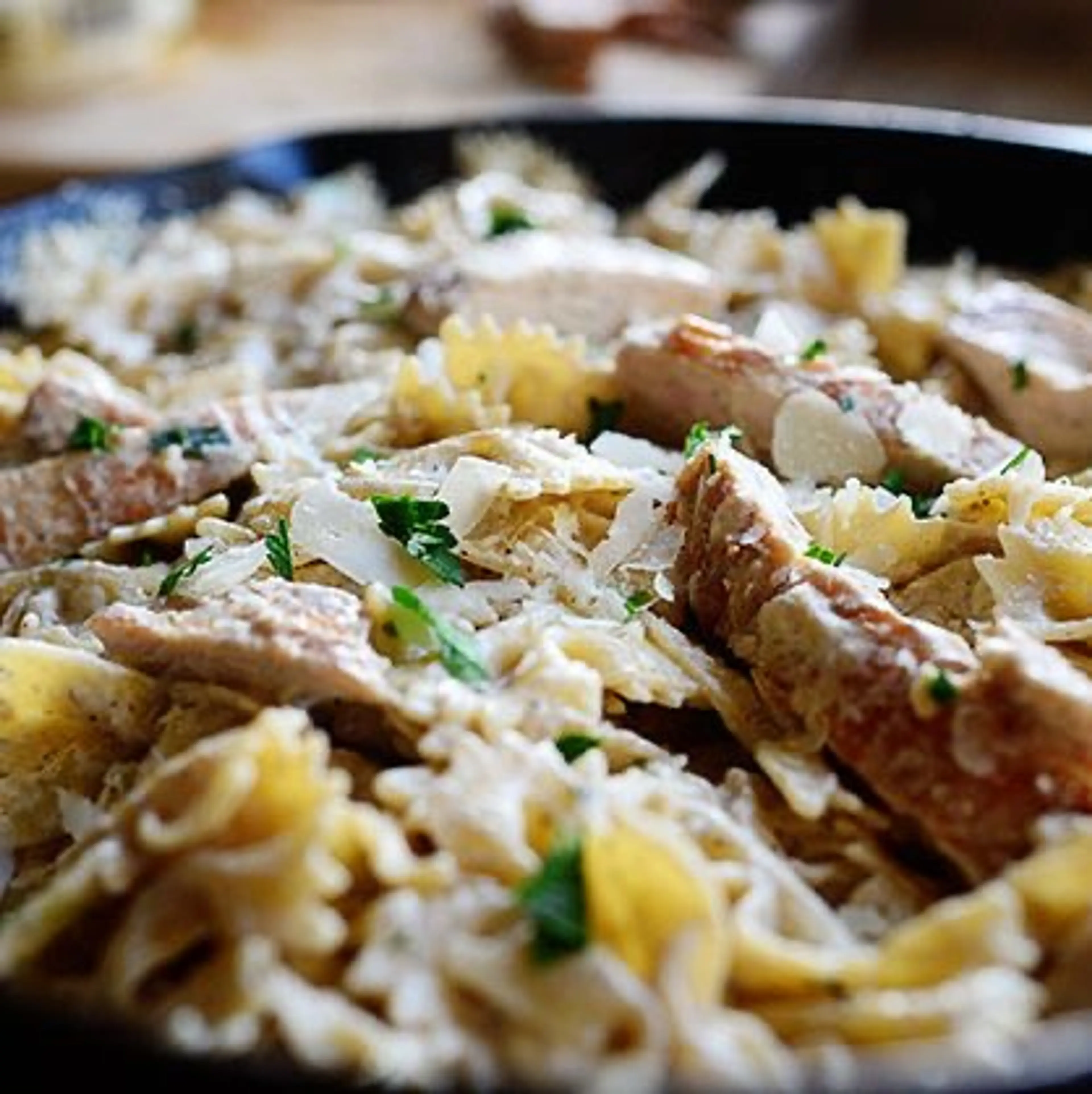 Bowtie Chicken Alfredo