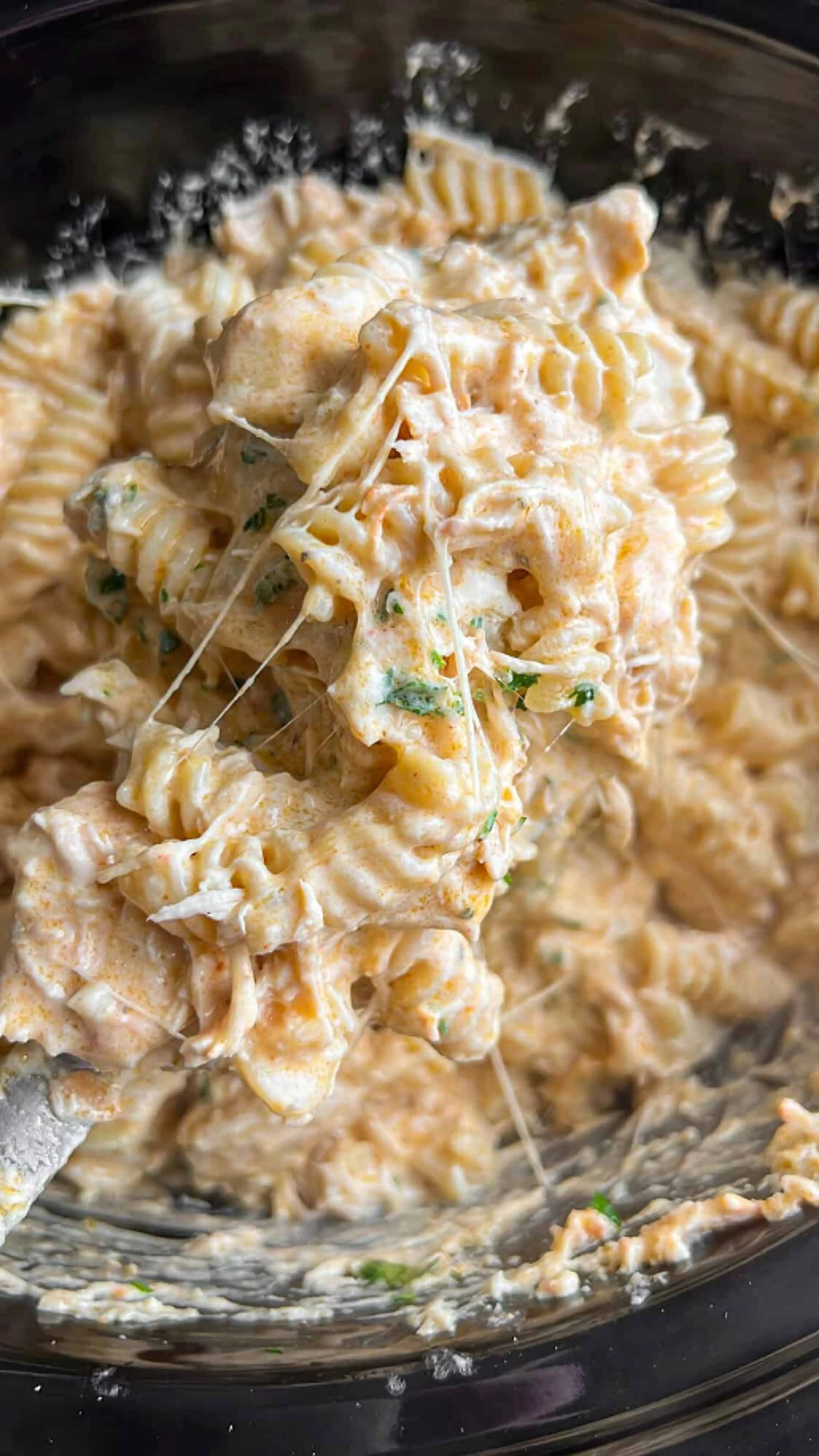 TikTok Crock Pot Chicken Pasta with Olive Garden Dressing