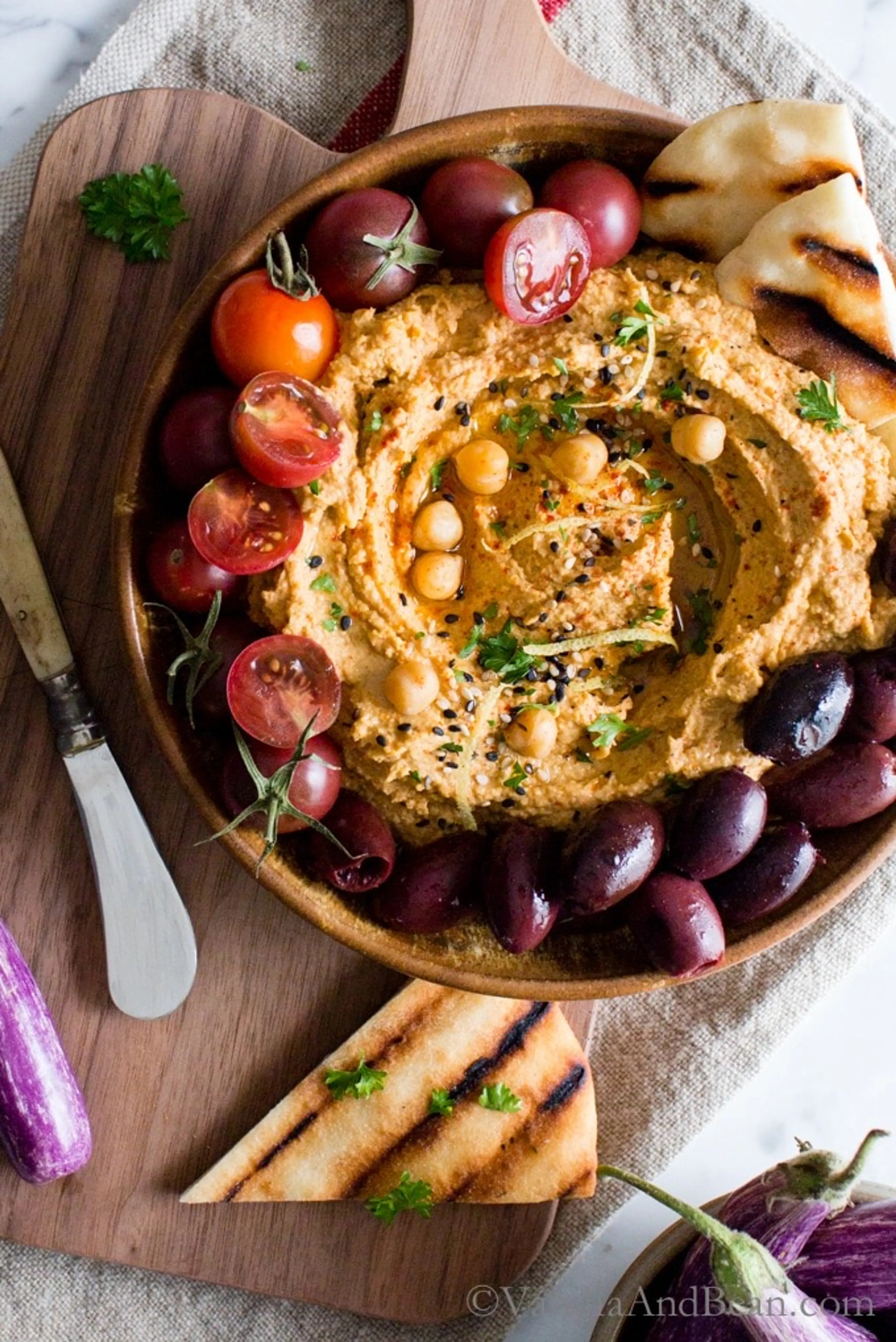 Smoky Roasted Eggplant Hummus