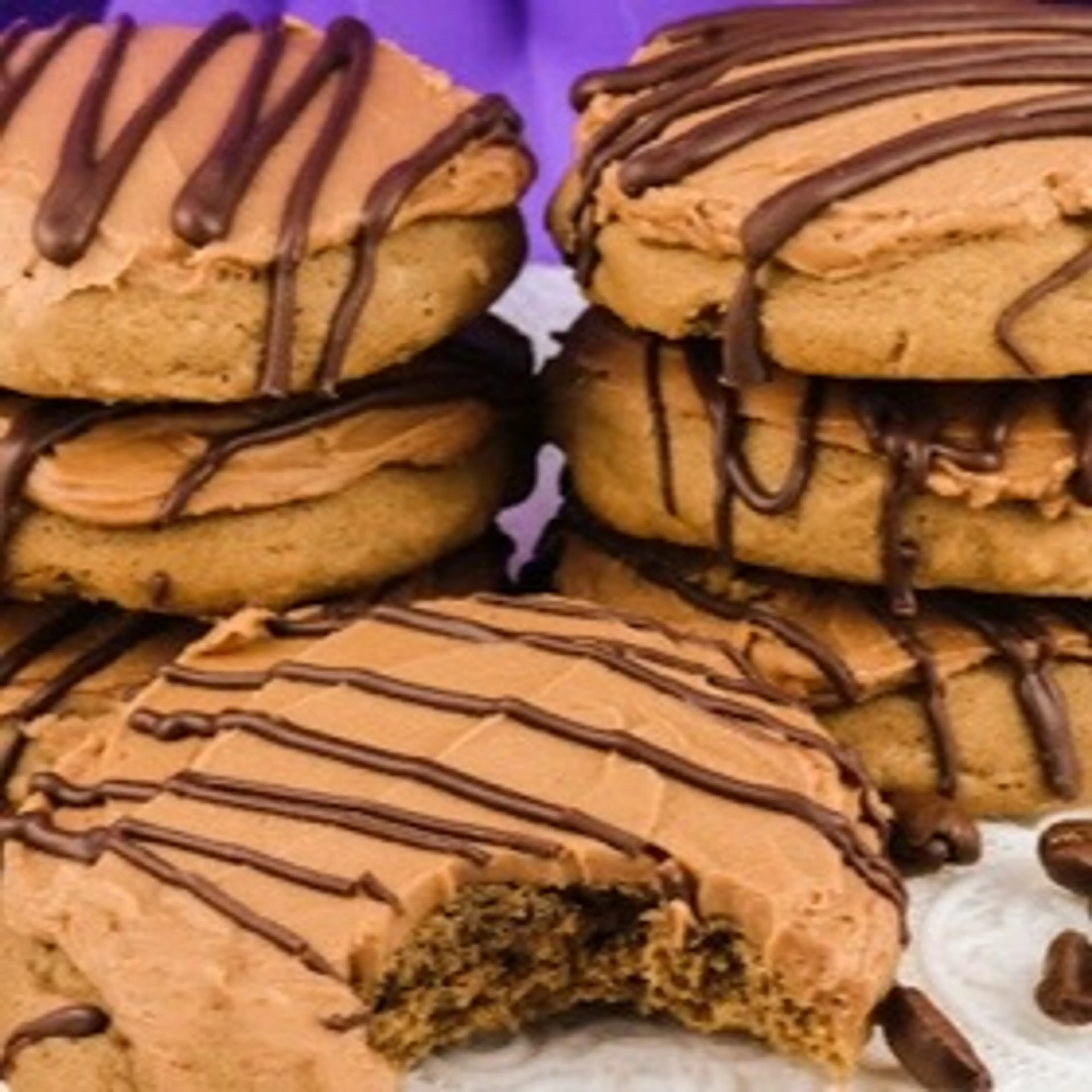 Coffee Cookies with Mocha Buttercream Frosting