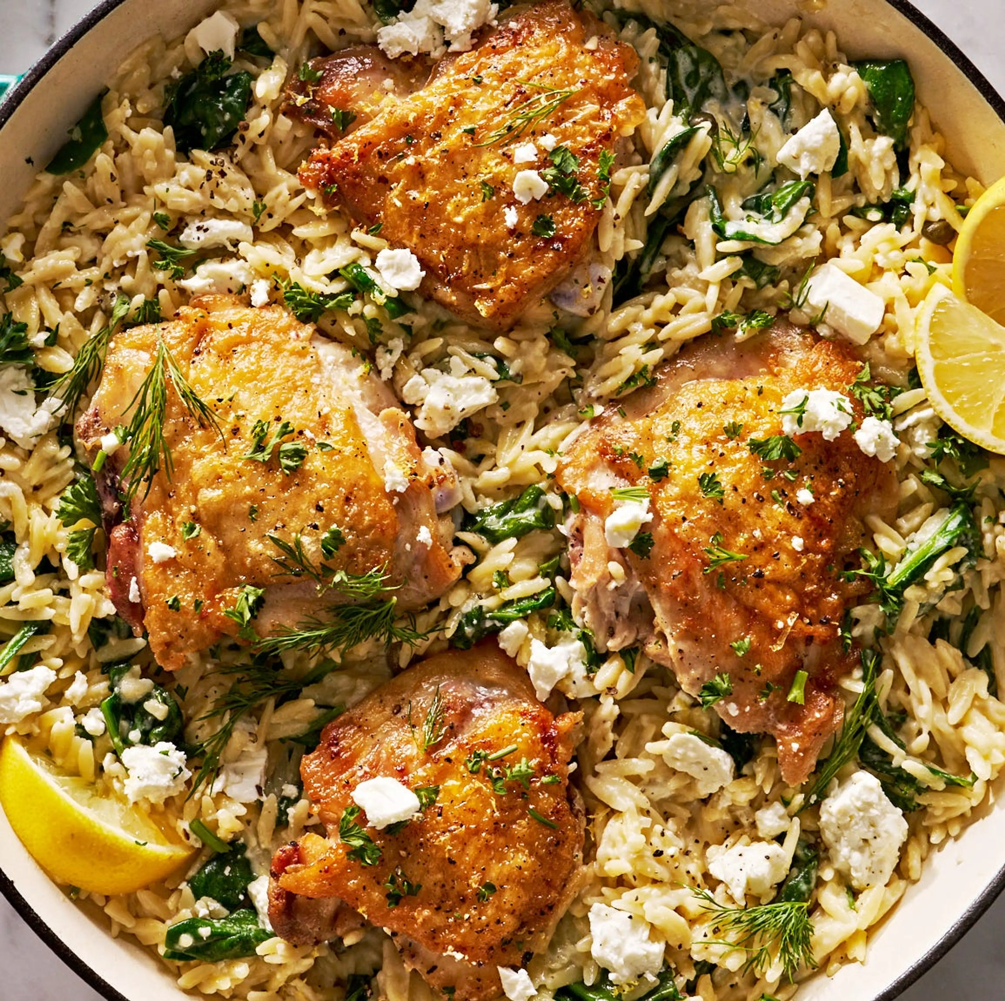 One-Pan Lemon Chicken & Orzo