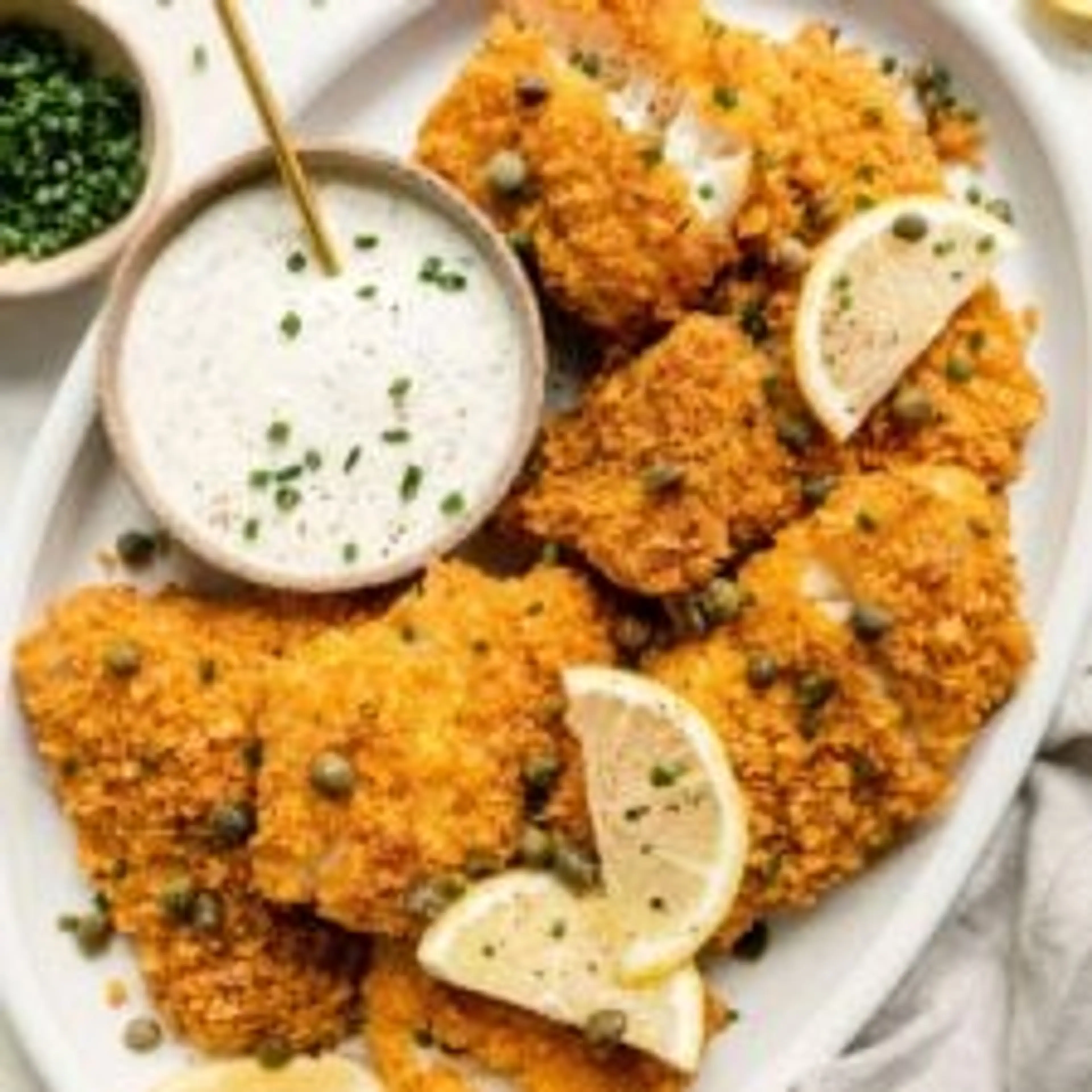 Crispy Baked Cod with Lemon-Garlic Aioli