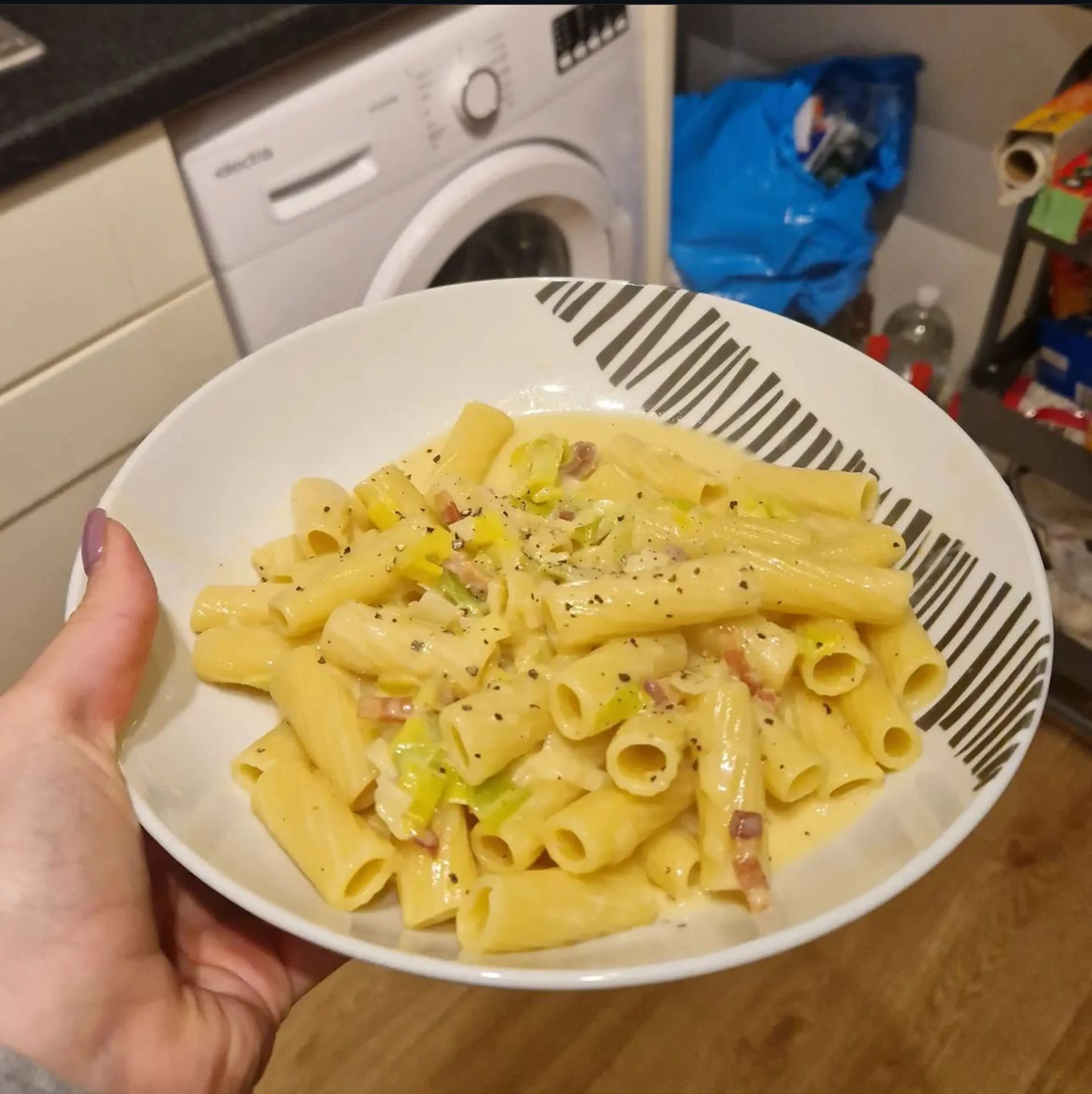 Leek And Grueyere Pasta