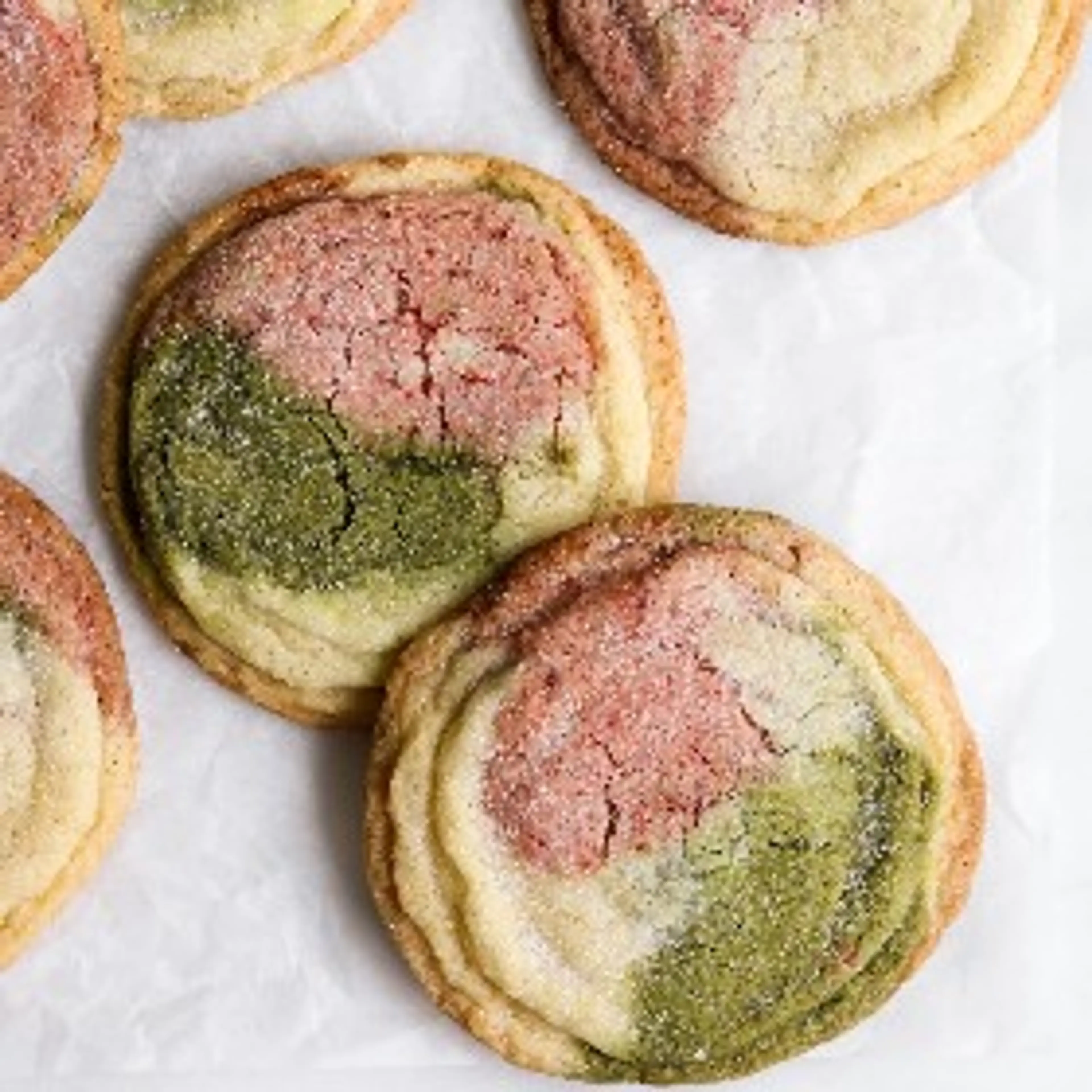 Matcha Neapolitan Sugar Cookies