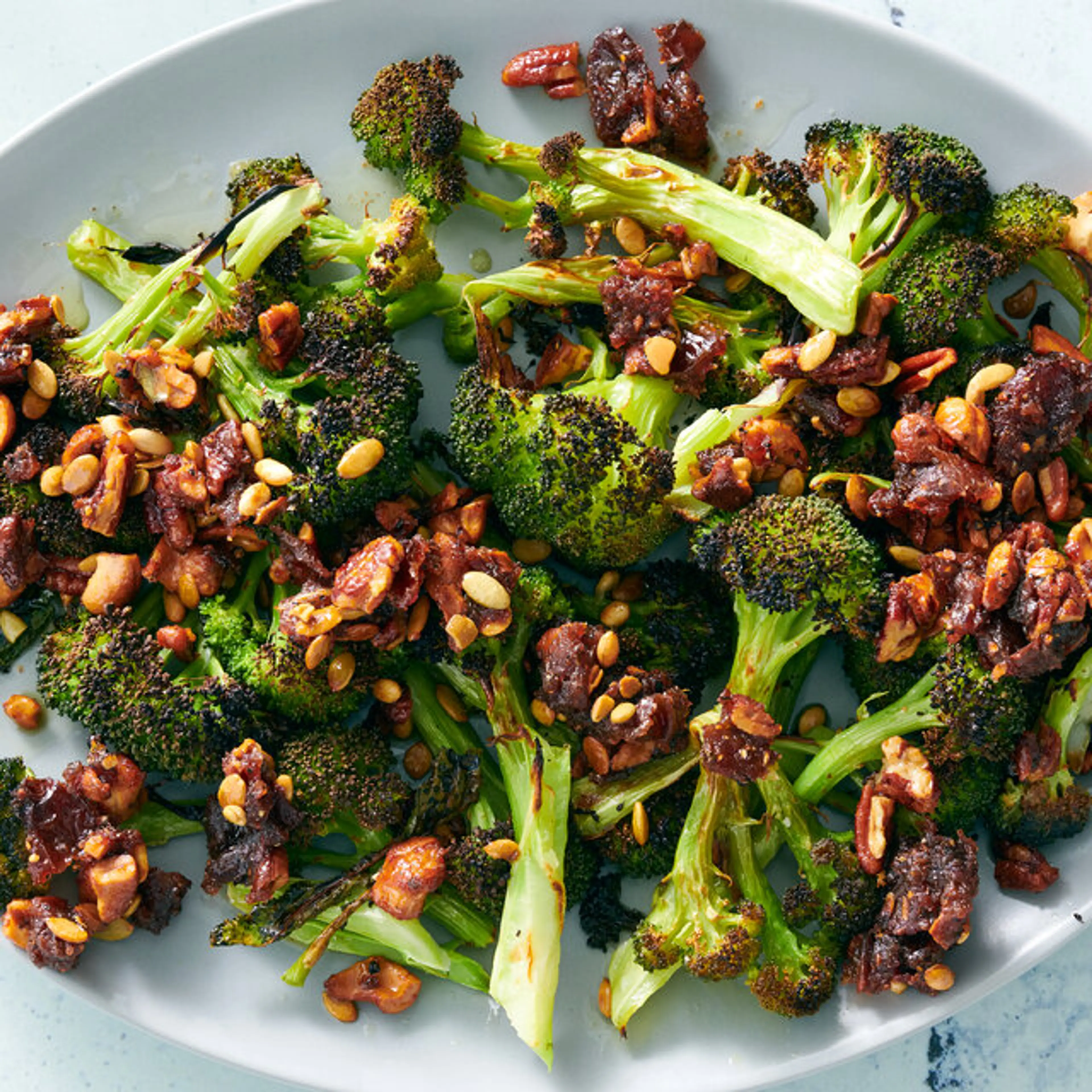 Broccoli With Sizzled Nuts and Dates